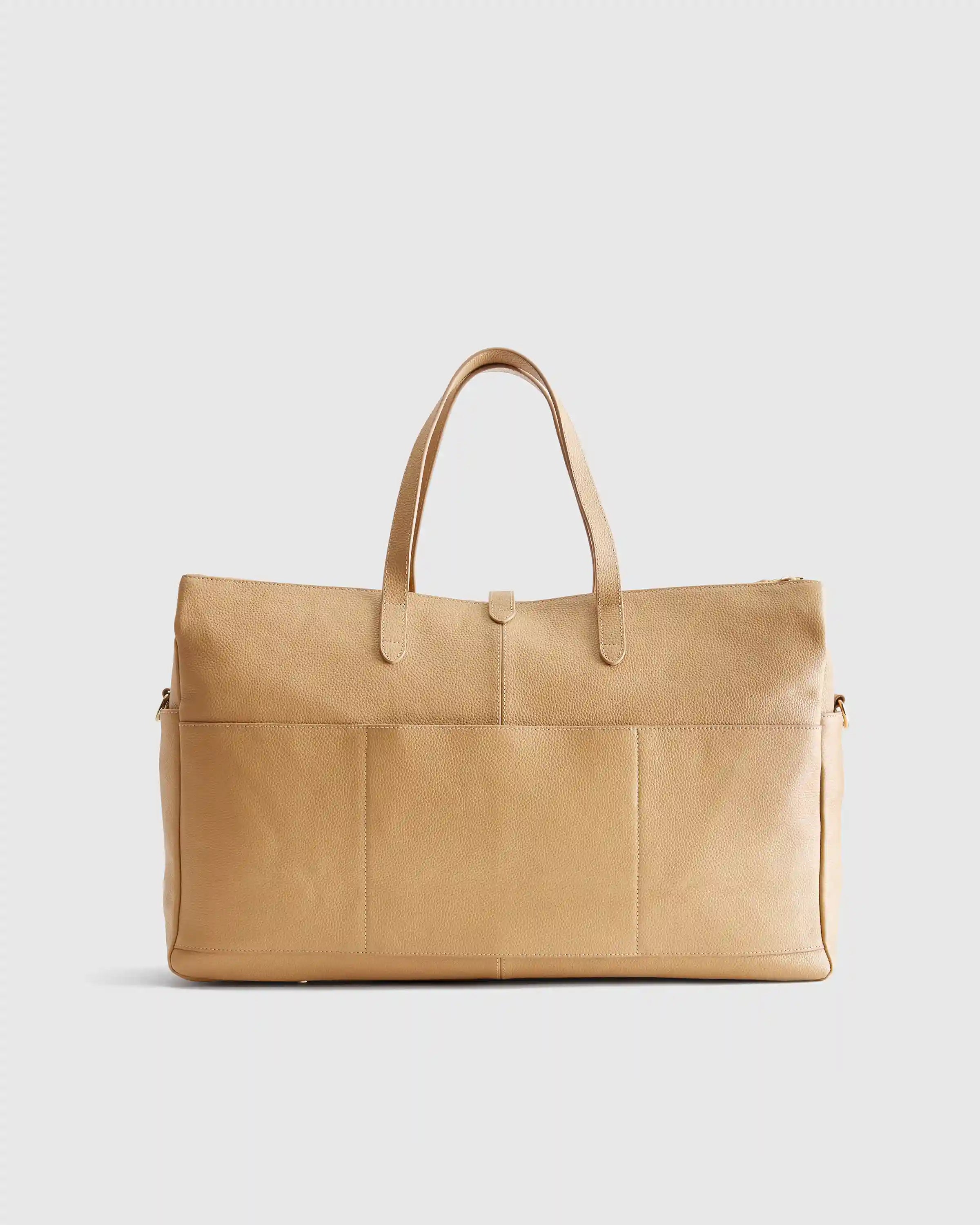 Italian Leather Triple Compartment Weekender