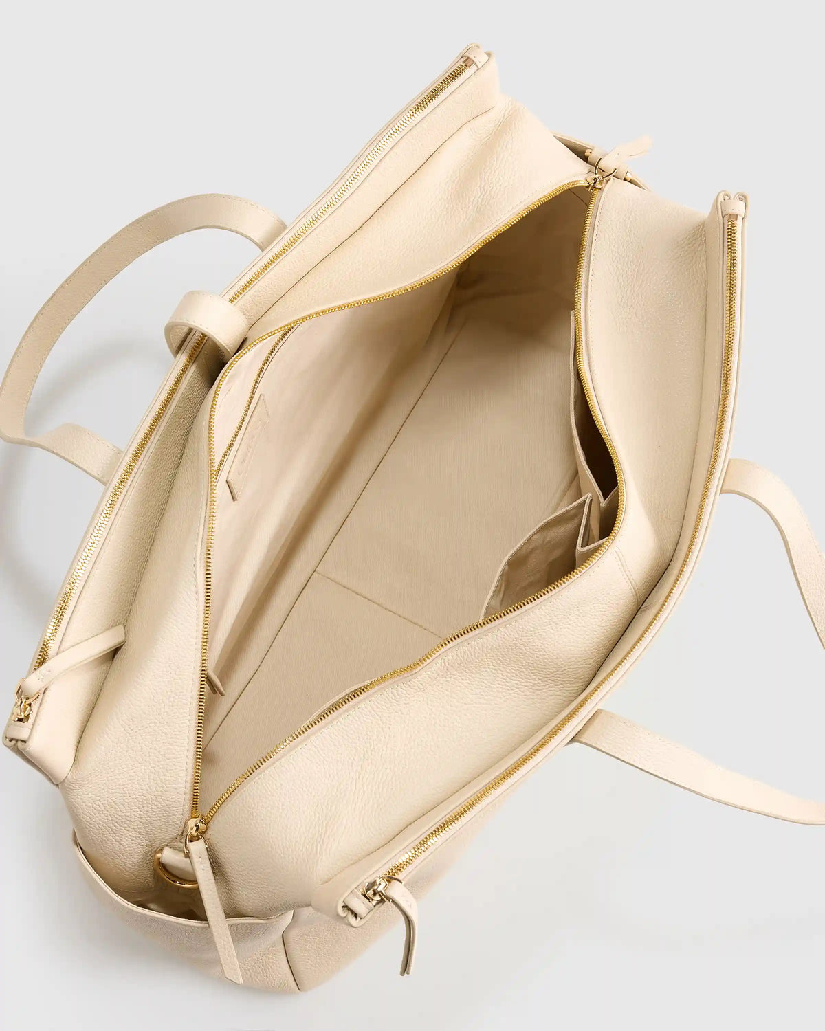 Italian Leather Triple Compartment Weekender
