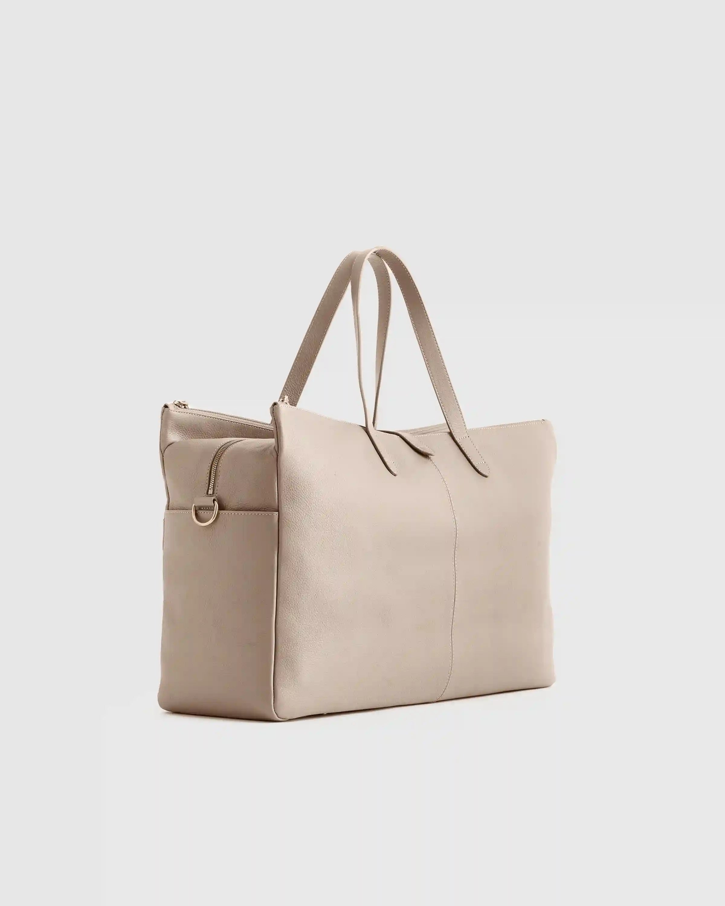 Italian Leather Triple Compartment Weekender