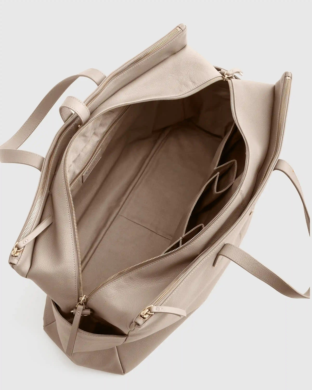 Italian Leather Triple Compartment Weekender