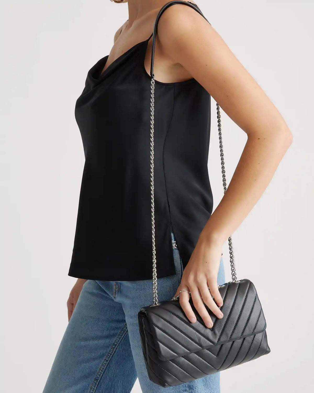 Italian Leather Quilted Convertible Crossbody