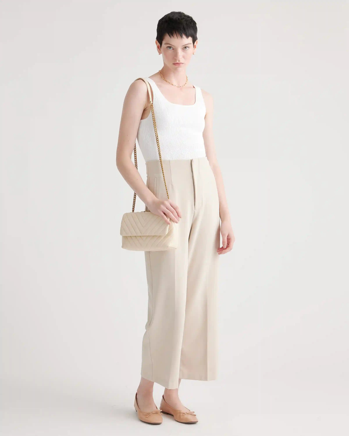 Italian Leather Quilted Convertible Crossbody
