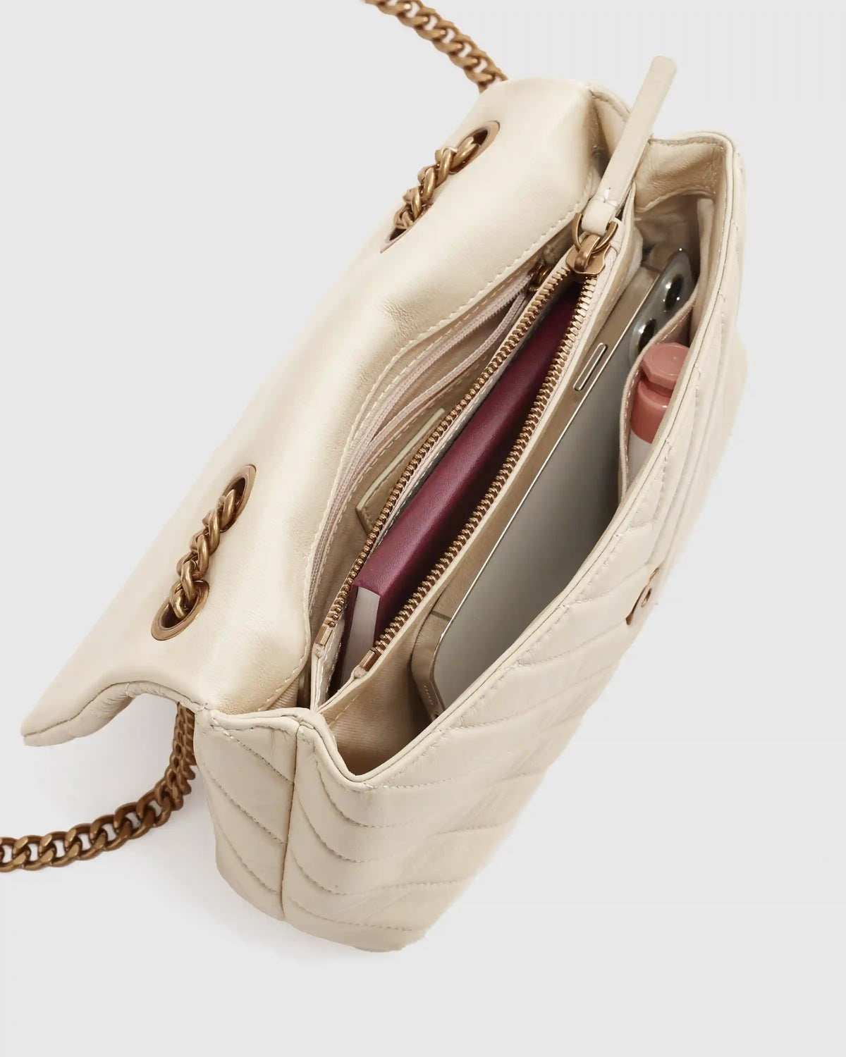 Italian Leather Quilted Convertible Crossbody