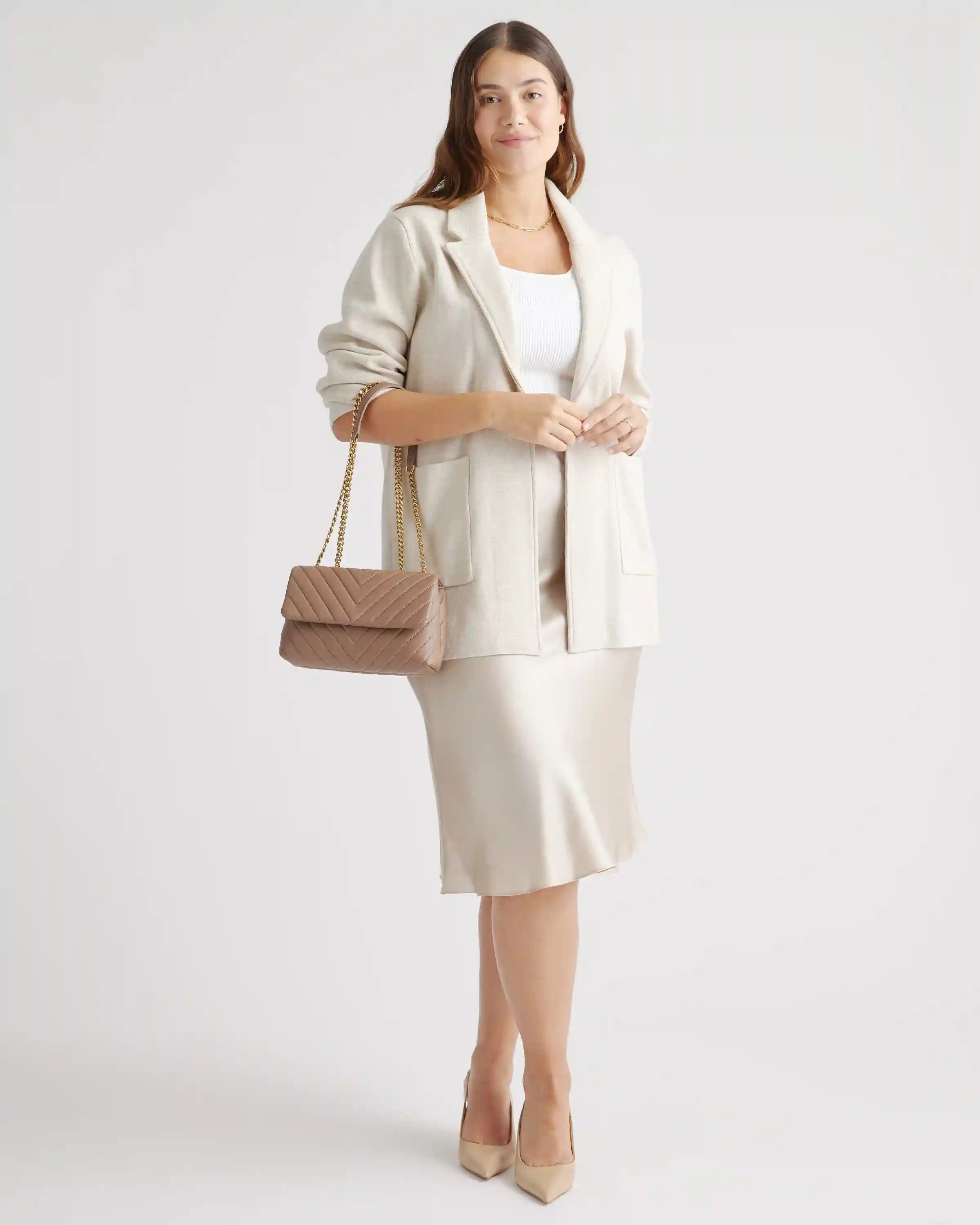 Italian Leather Quilted Convertible Crossbody