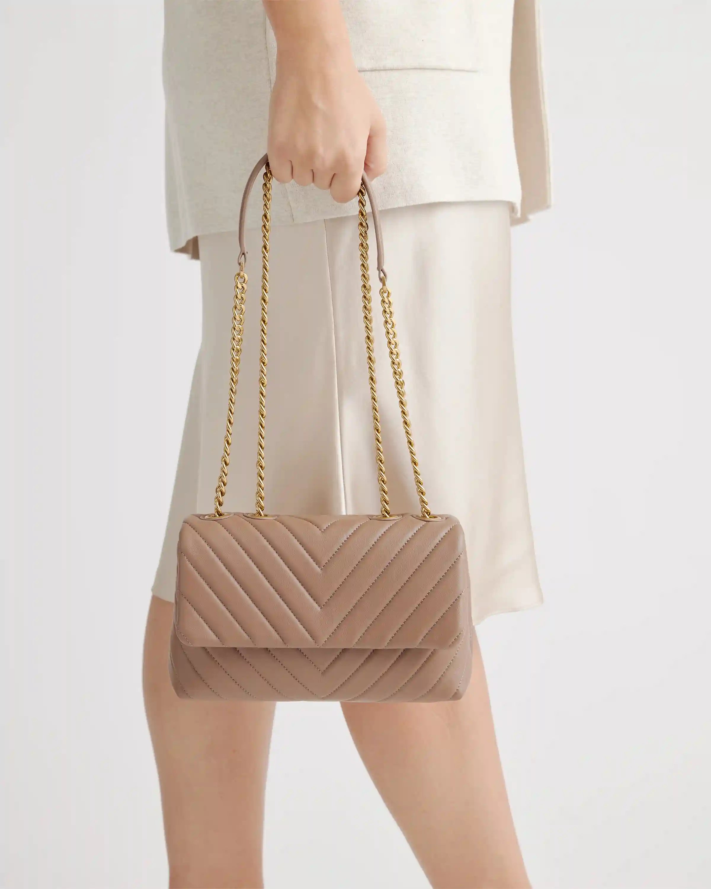 Italian Leather Quilted Convertible Crossbody