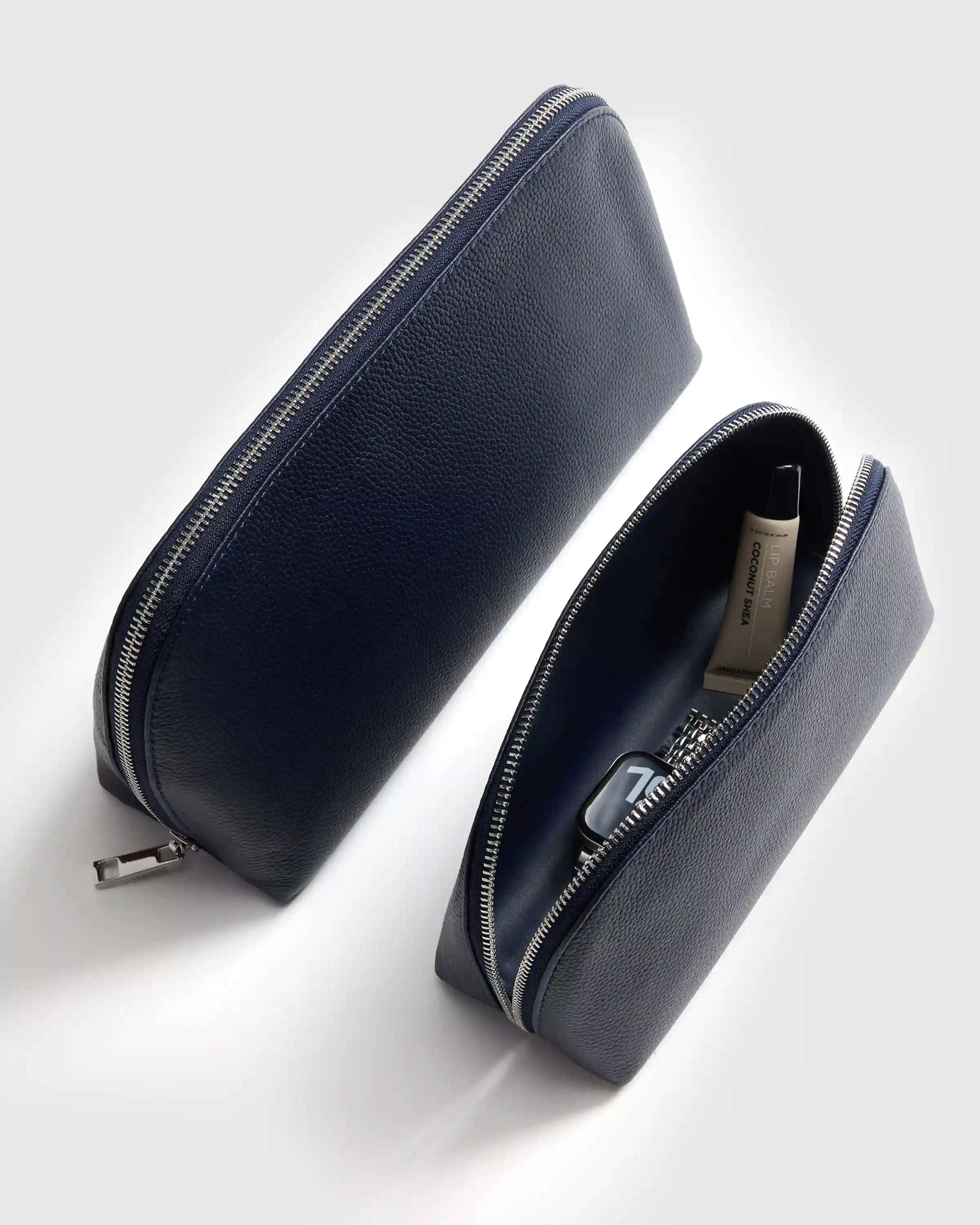 Italian Leather Pouch Travel Set