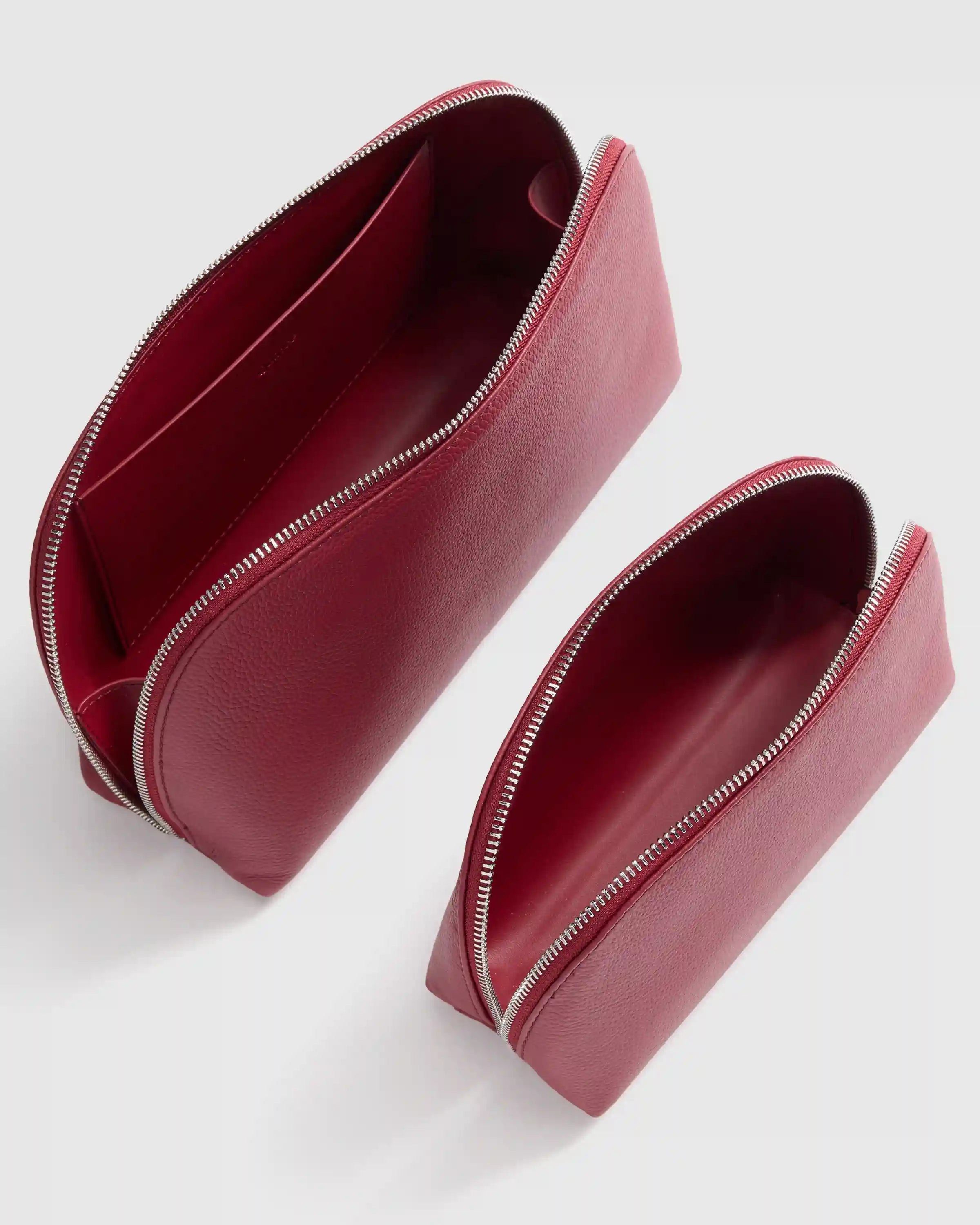 Italian Leather Pouch Travel Set