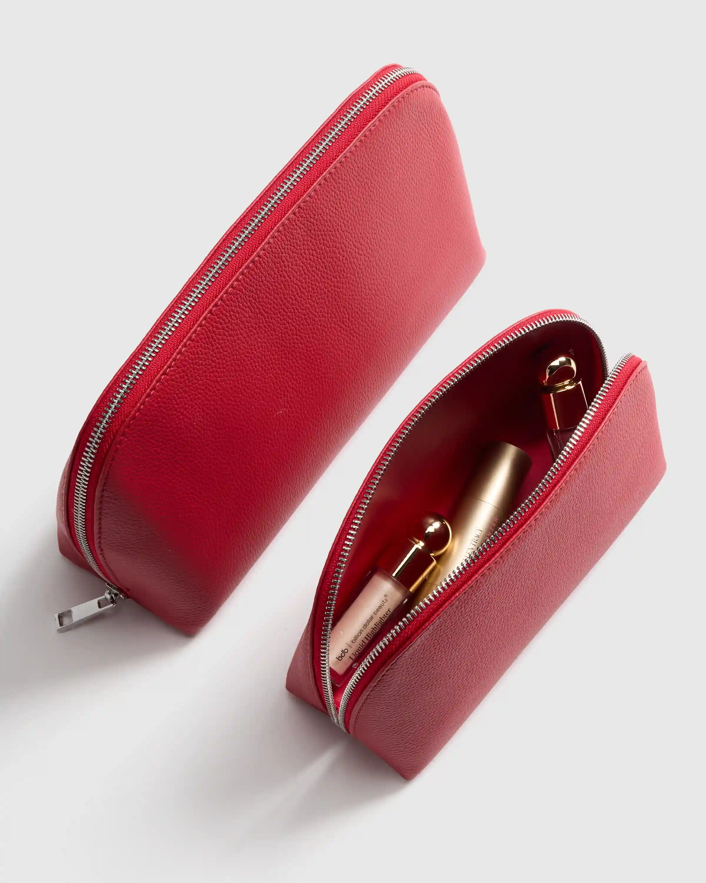Italian Leather Pouch Travel Set