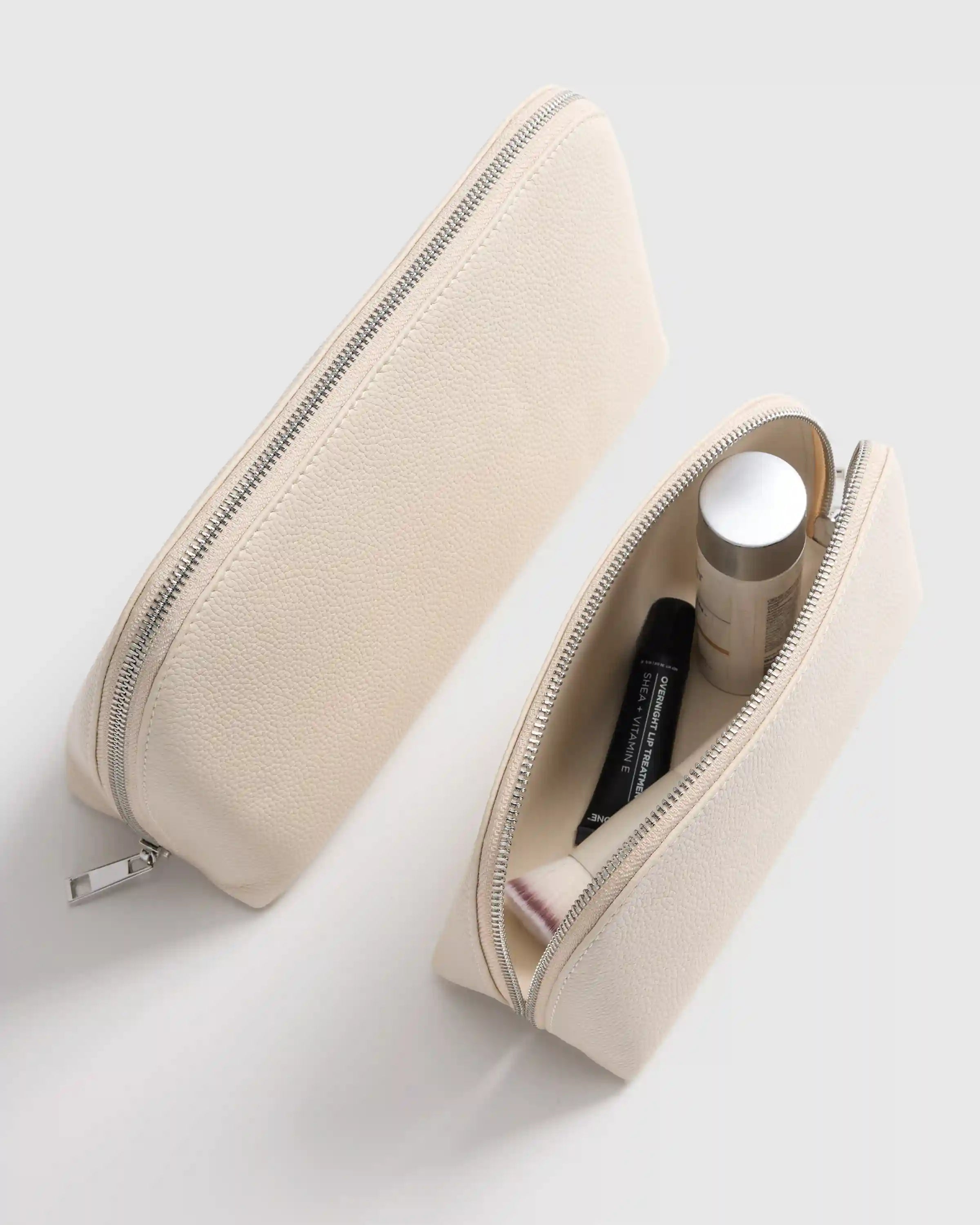 Italian Leather Pouch Travel Set
