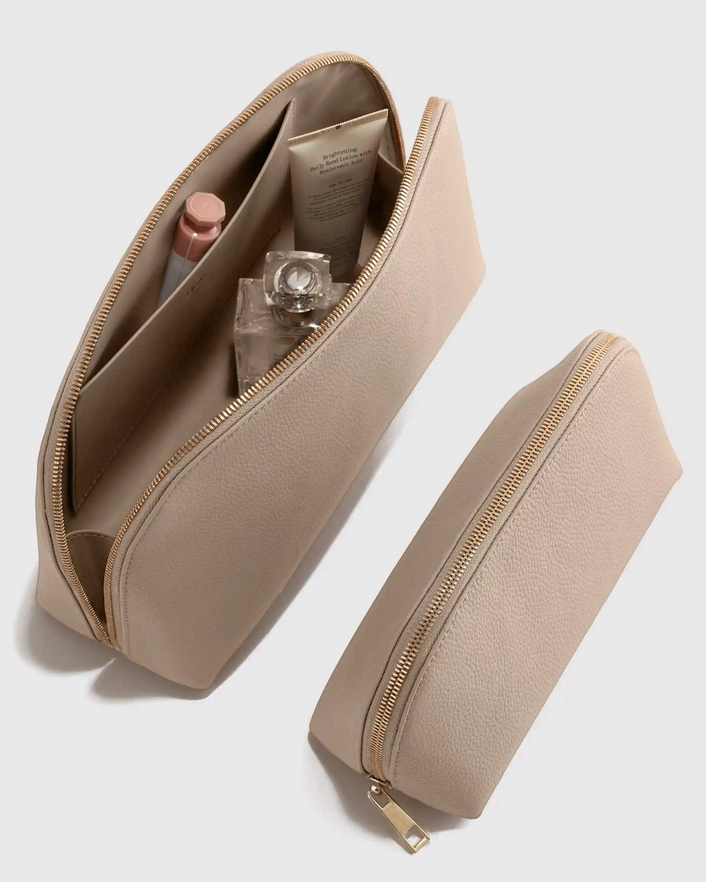 Italian Leather Pouch Travel Set
