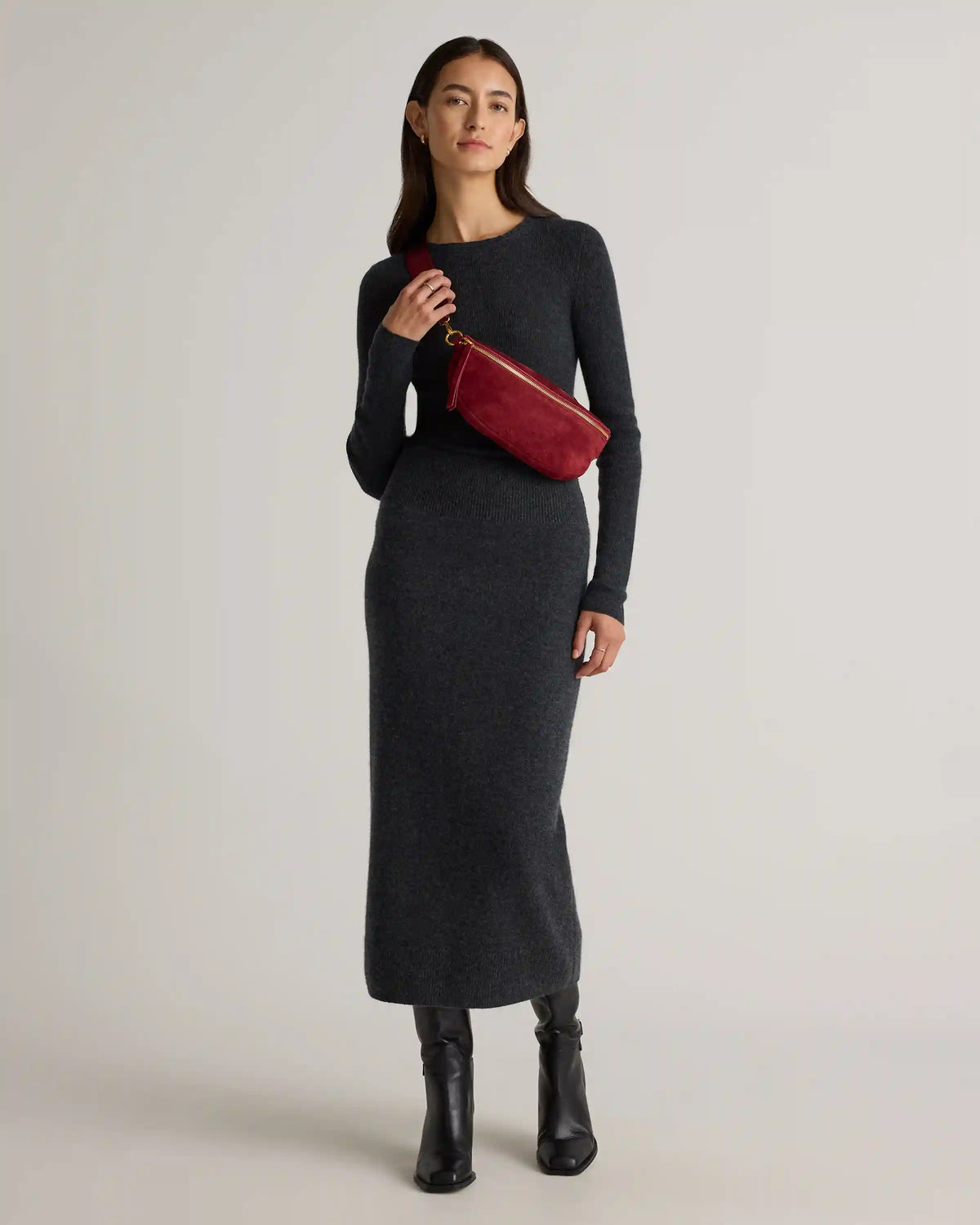 Quinn Suede Sling Bag