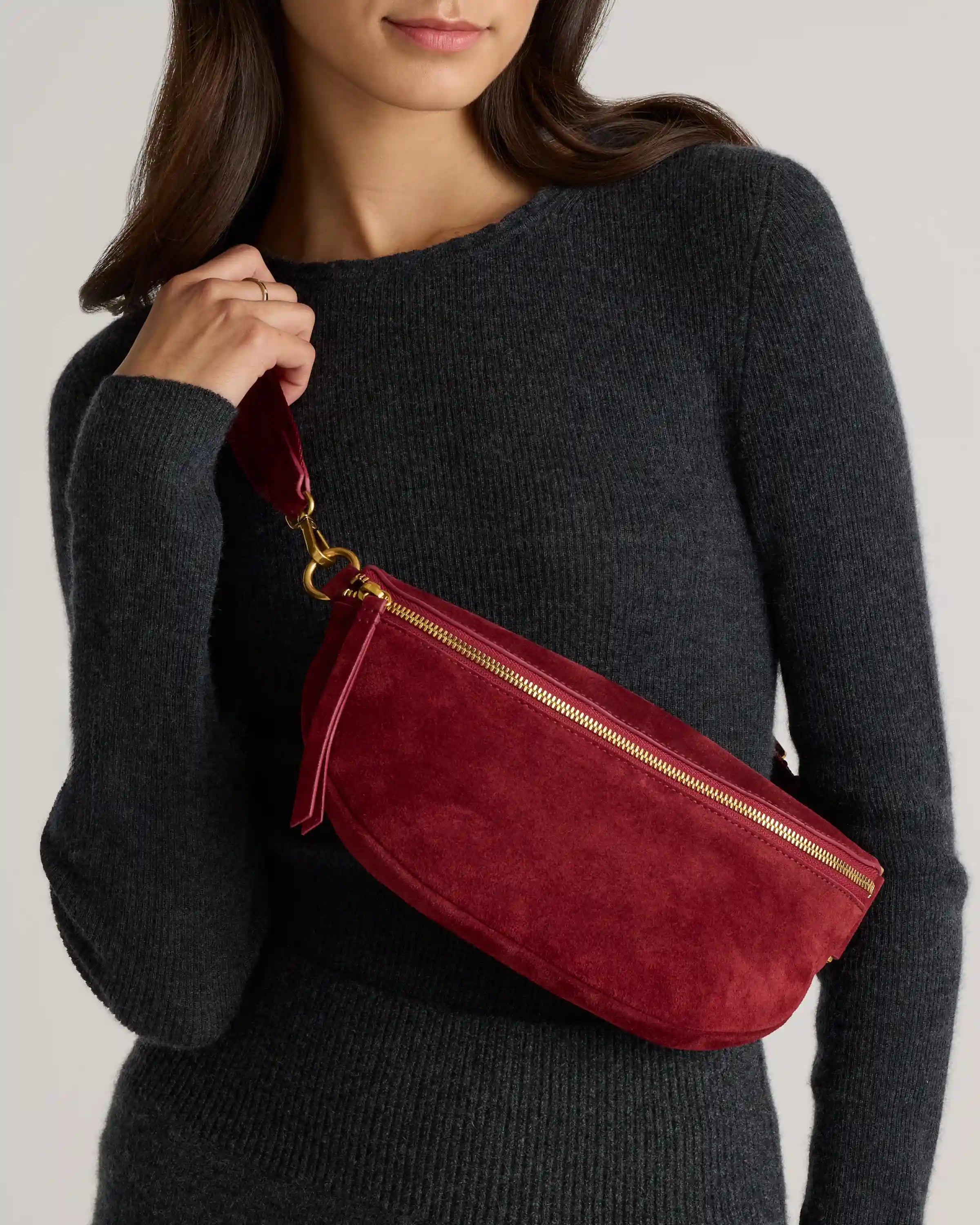 Quinn Suede Sling Bag