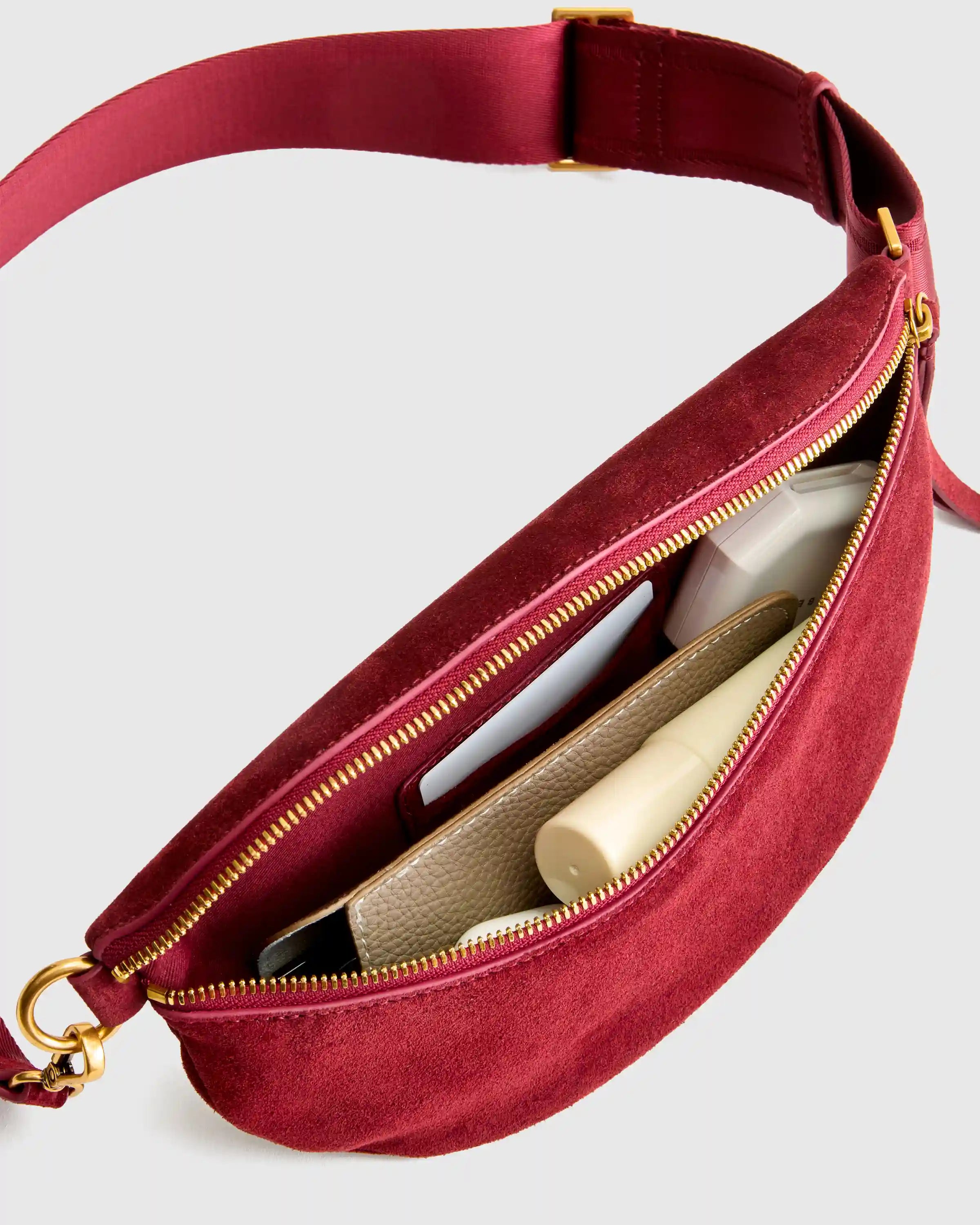 Quinn Suede Sling Bag