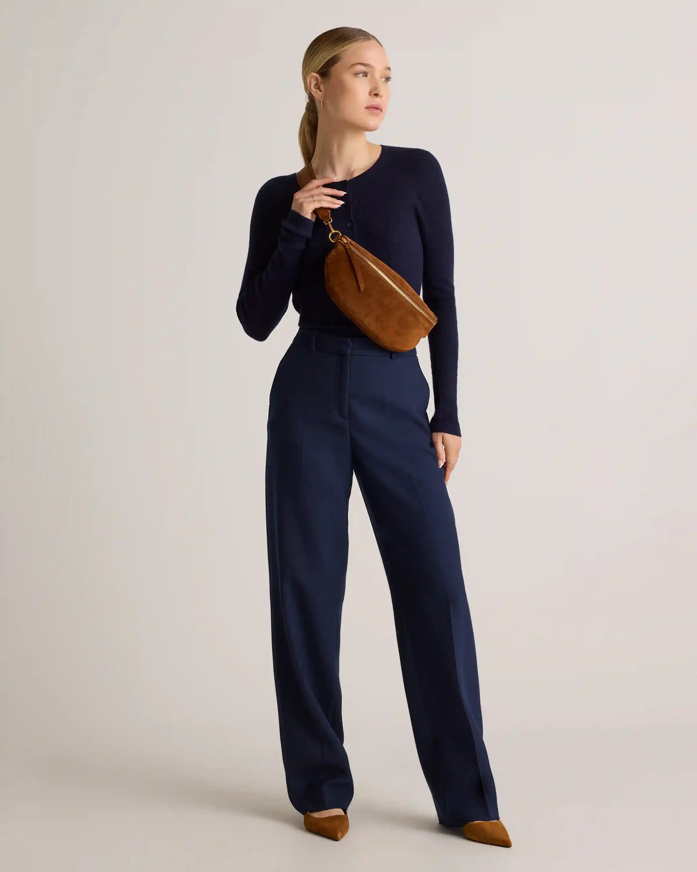 Quinn Suede Sling Bag