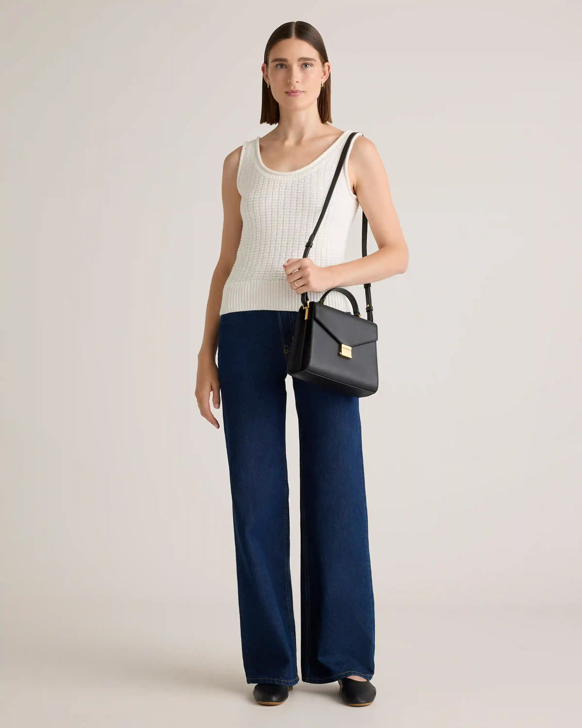 Italian Leather Top Handle Crossbody Satchel