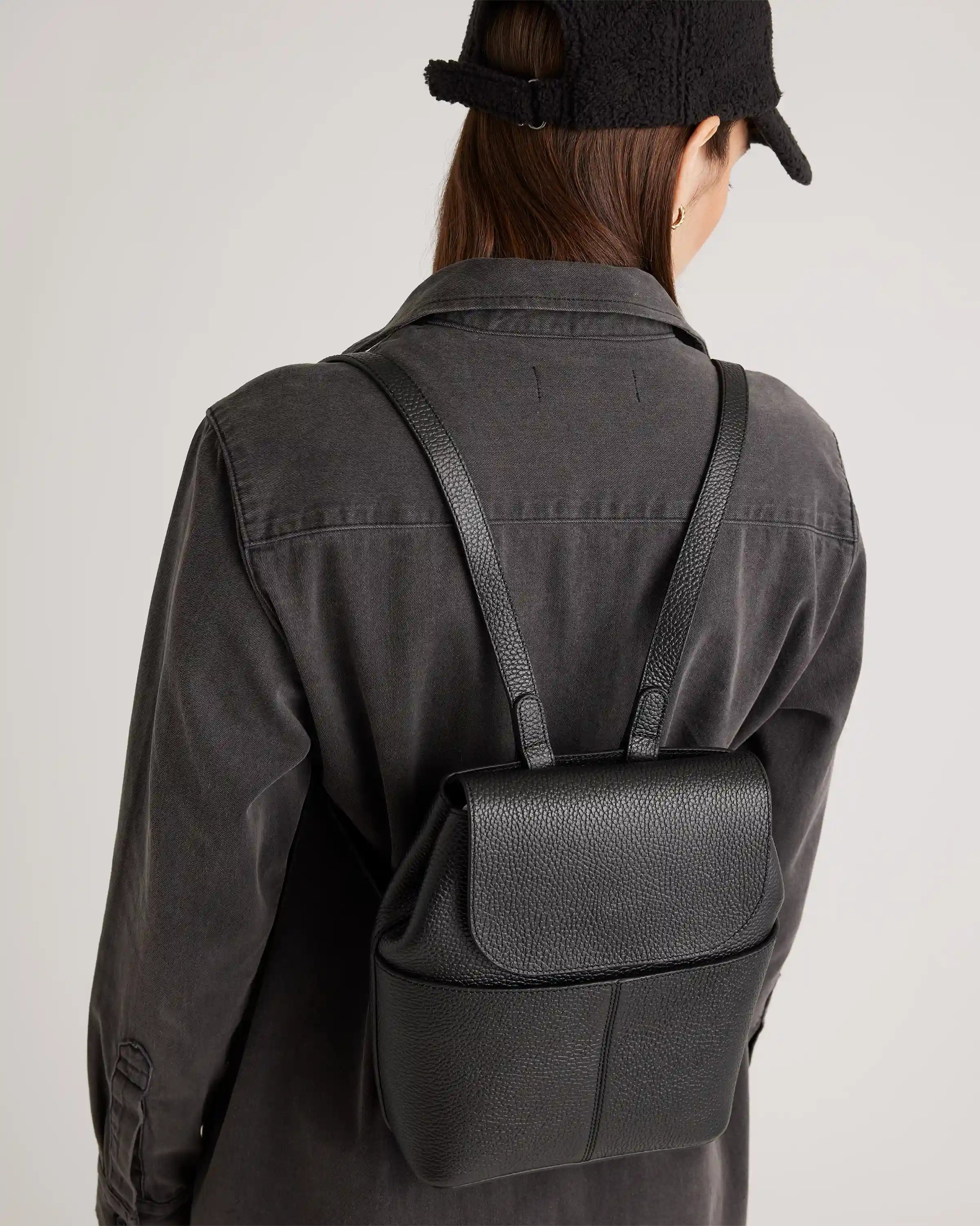 Italian Leather Small Backpack