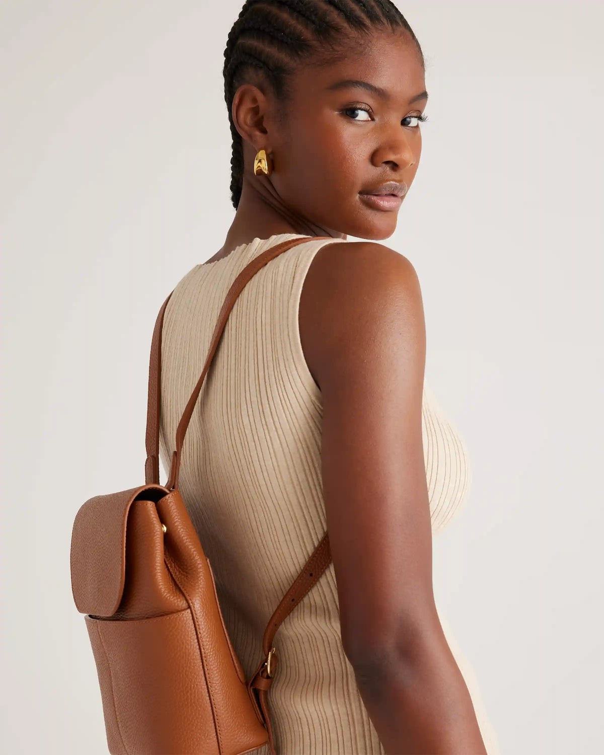 Italian Leather Small Backpack