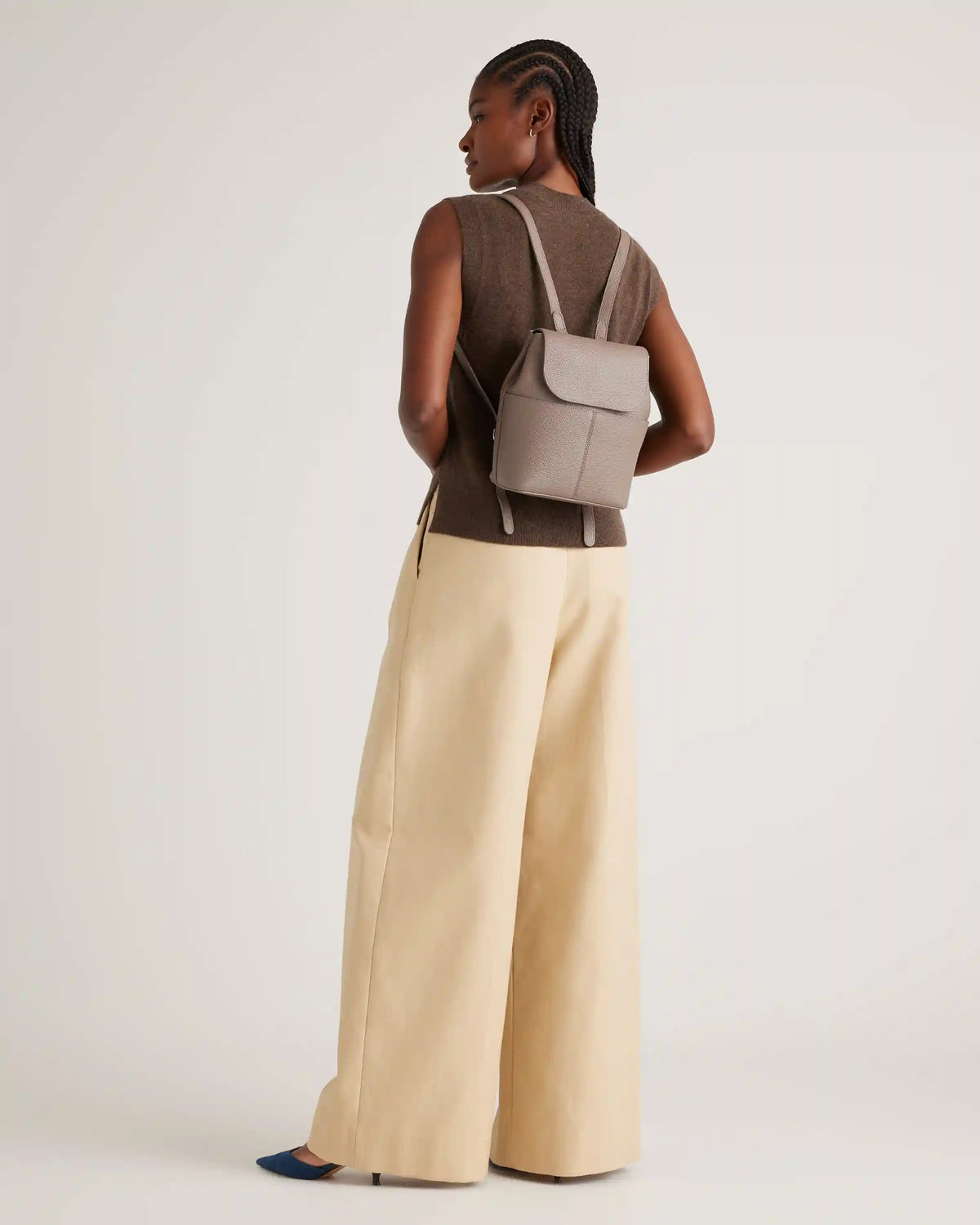 Italian Leather Small Backpack