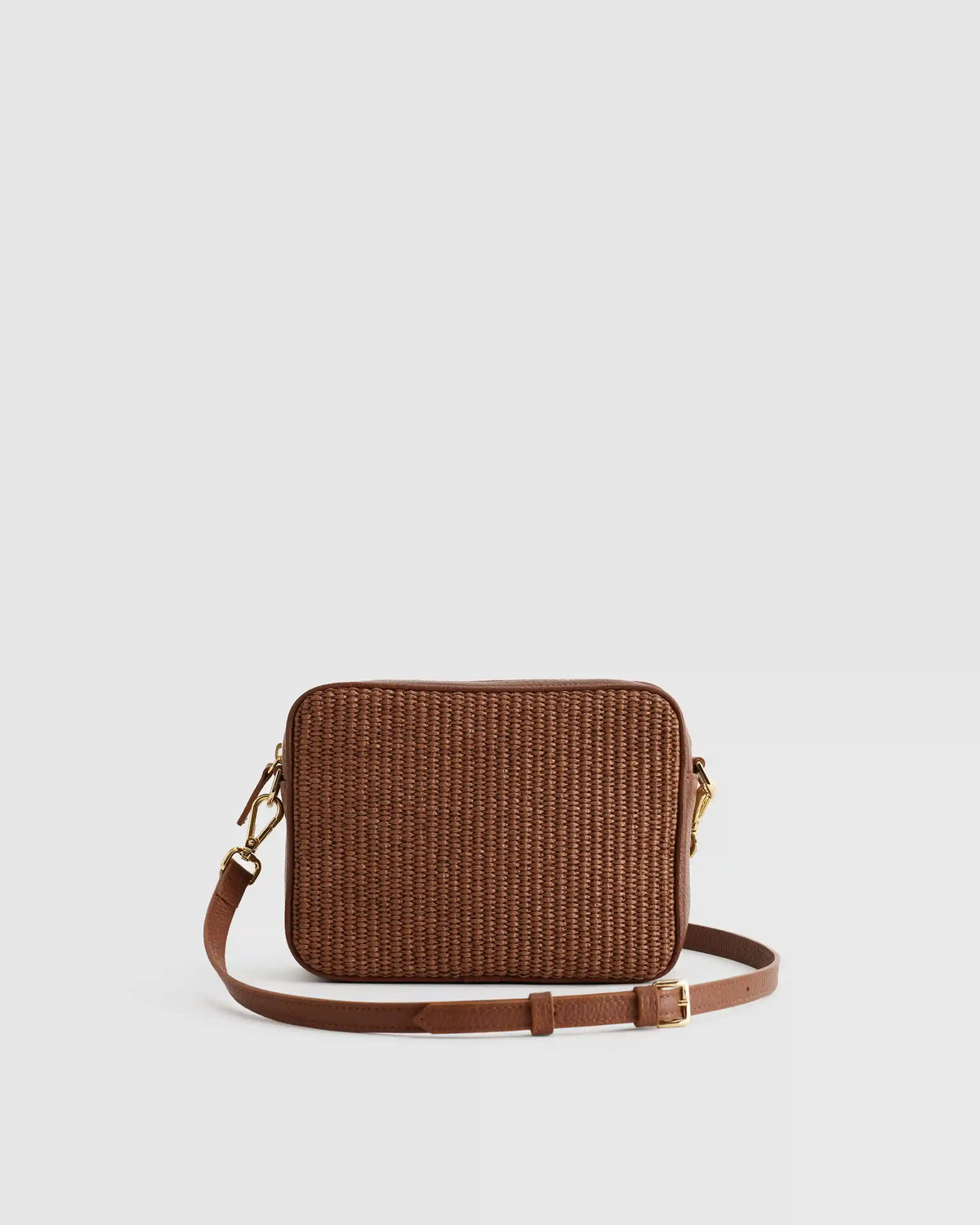 Gemma Raffia & Leather Crossbody