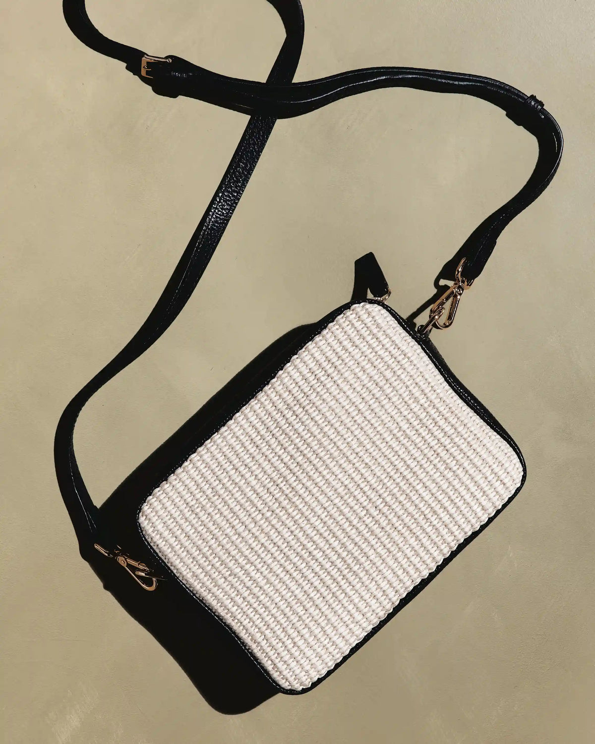 Gemma Raffia & Leather Crossbody