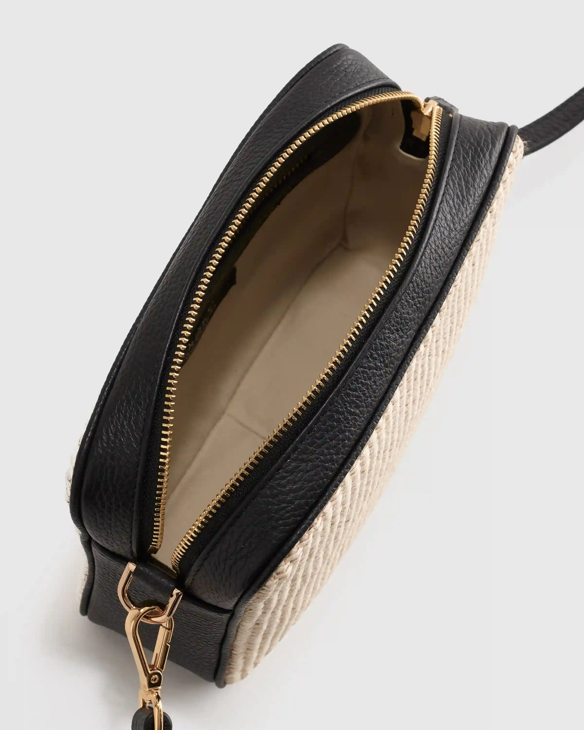 Gemma Raffia & Leather Crossbody