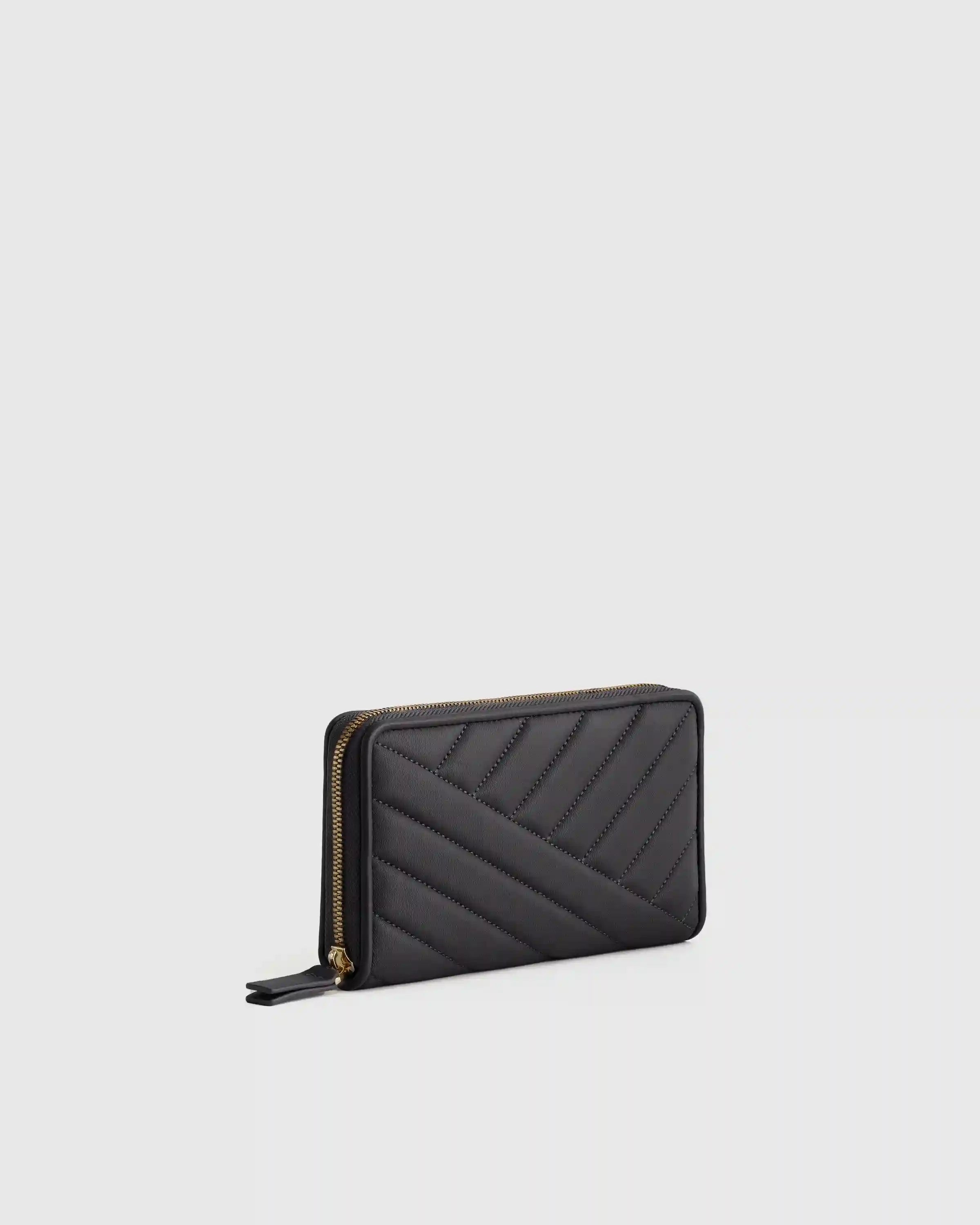 Italian Leather Quilted Continental Wallet