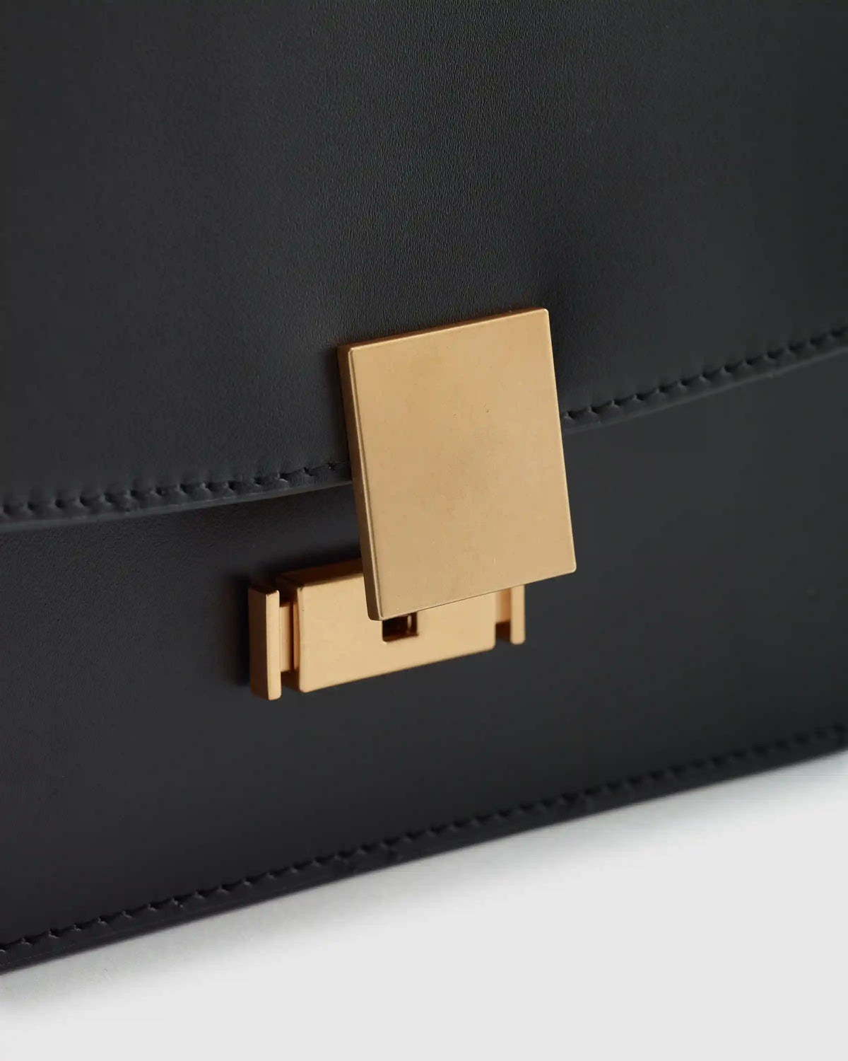 Italian Leather Box Shoulder Bag