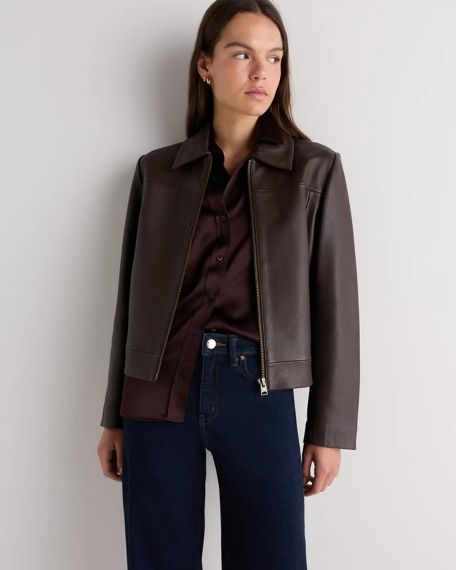 100% Washable Silk Three-Quarter Sleeve Shirt
