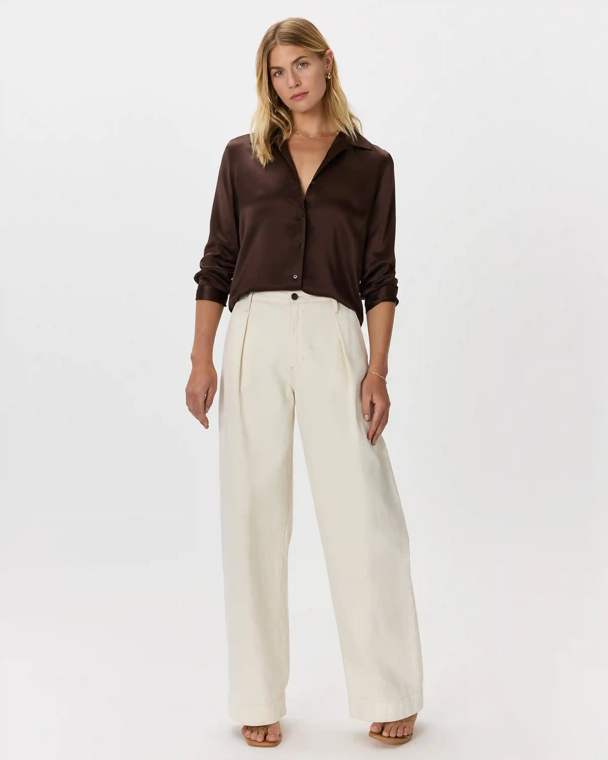 100% Washable Silk Three-Quarter Sleeve Shirt