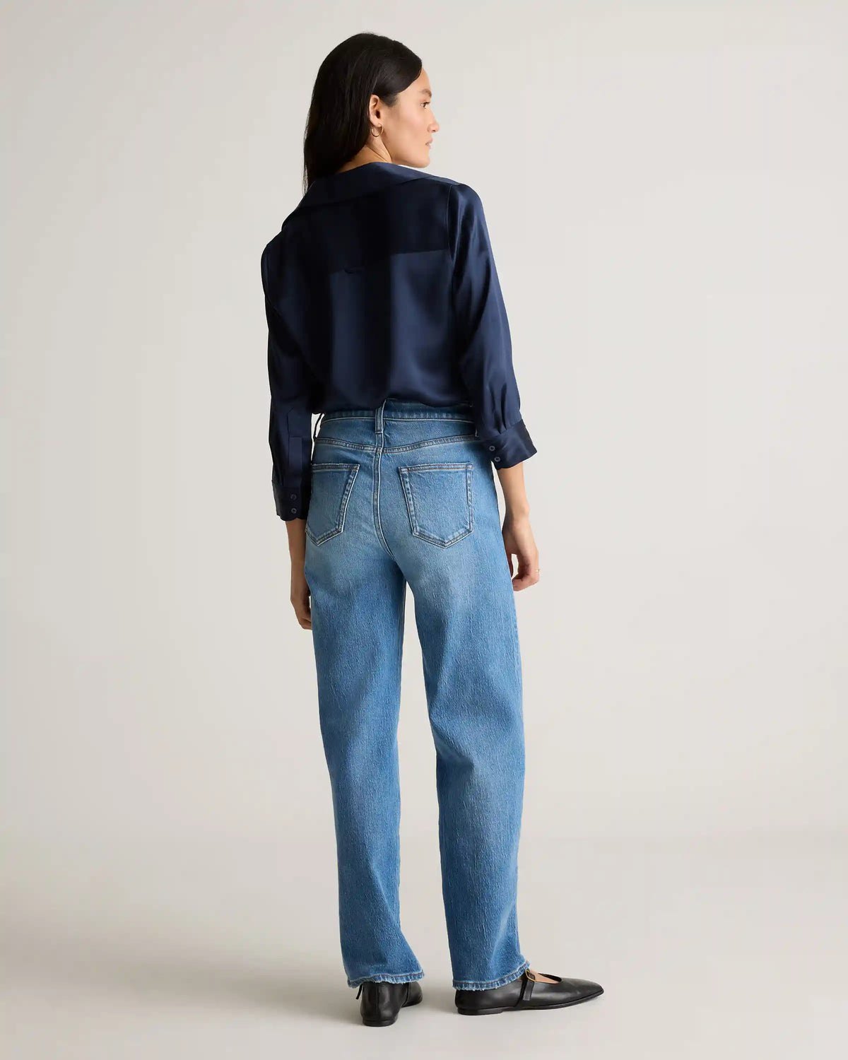 100% Washable Silk Three-Quarter Sleeve Shirt