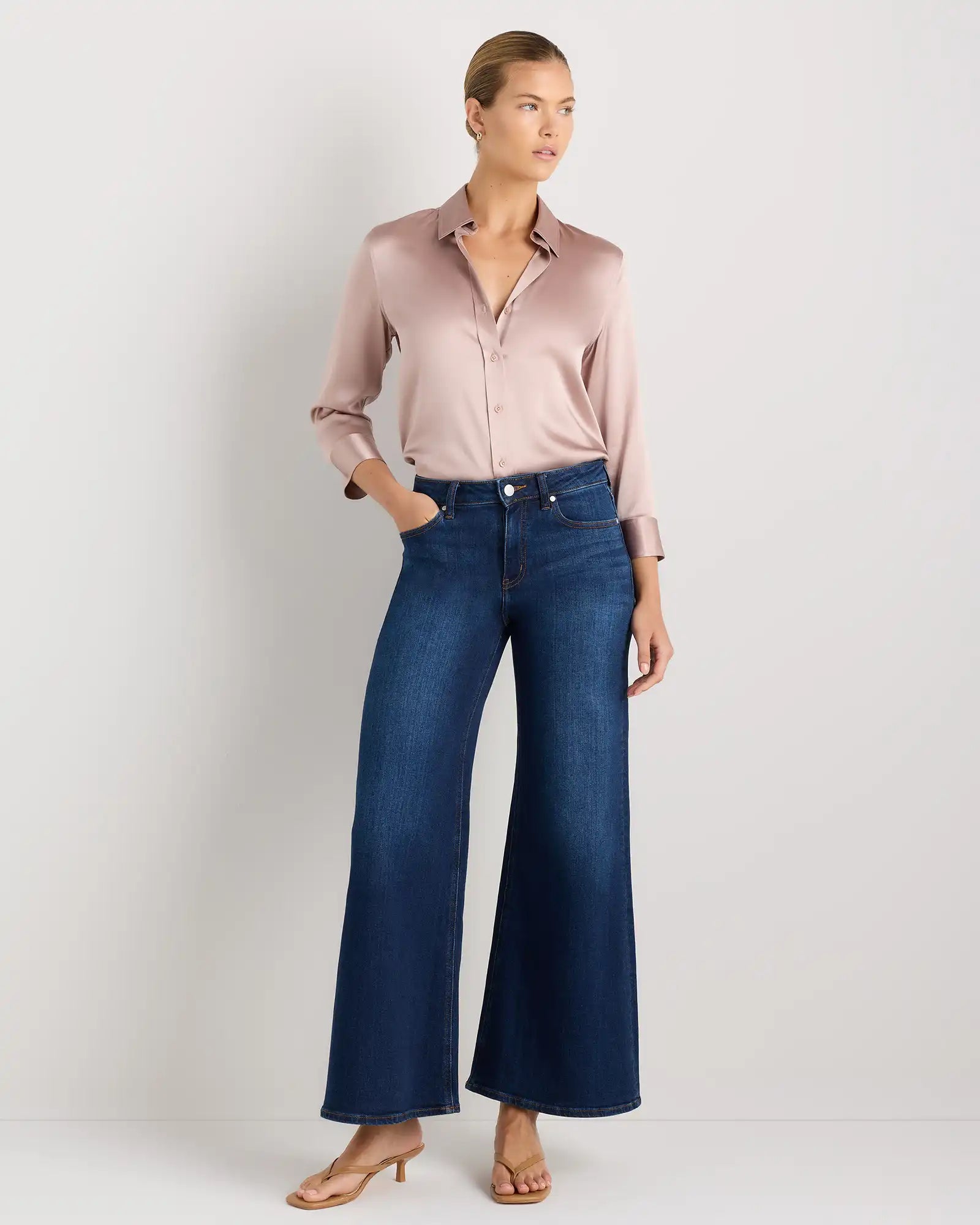 100% Washable Silk Three-Quarter Sleeve Shirt