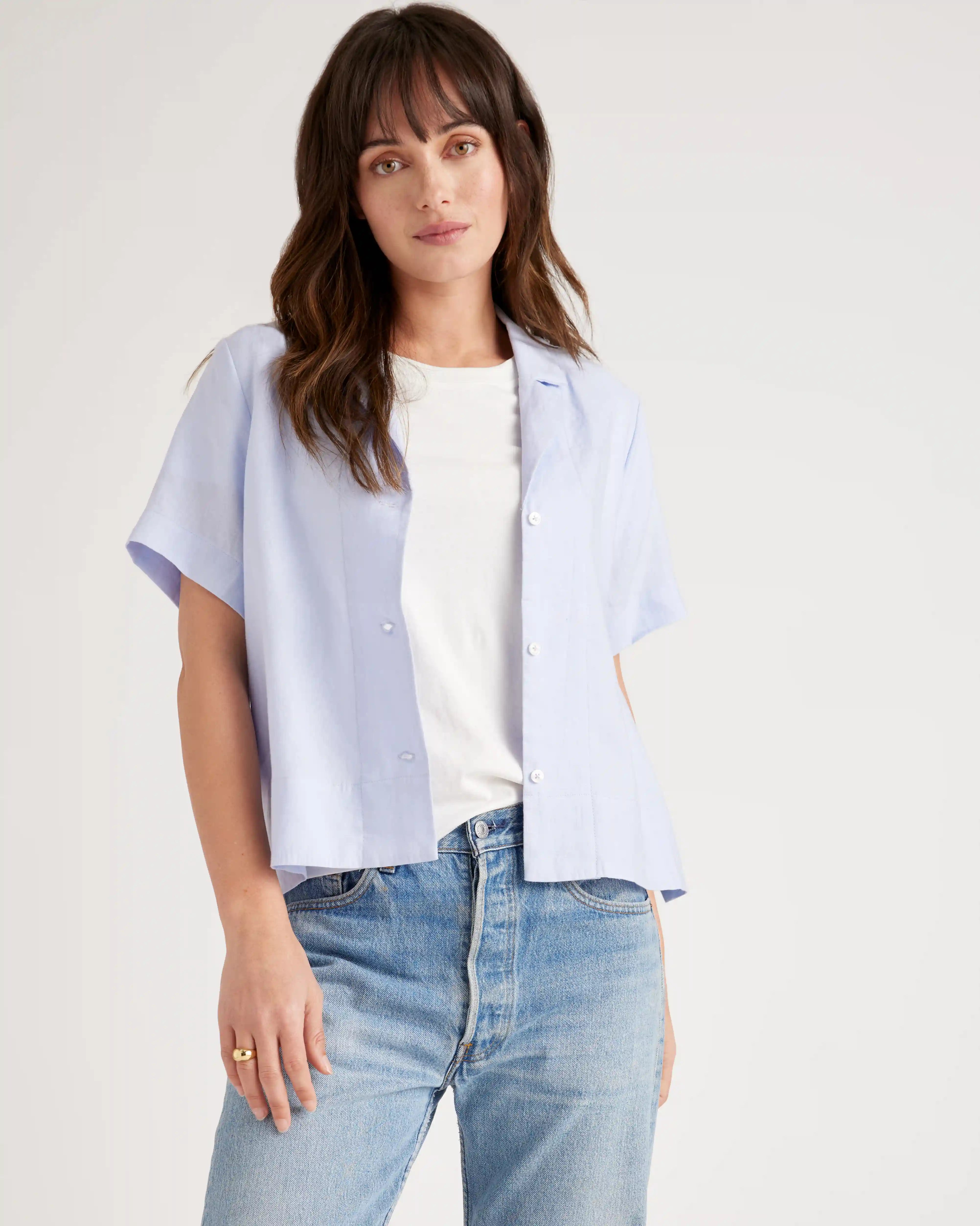 100% European Linen Short Sleeve Shirt