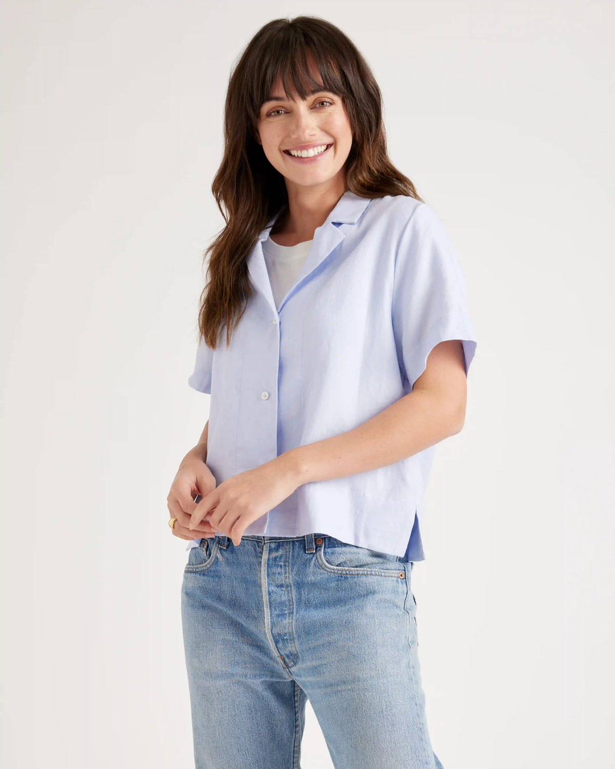 100% European Linen Short Sleeve Shirt