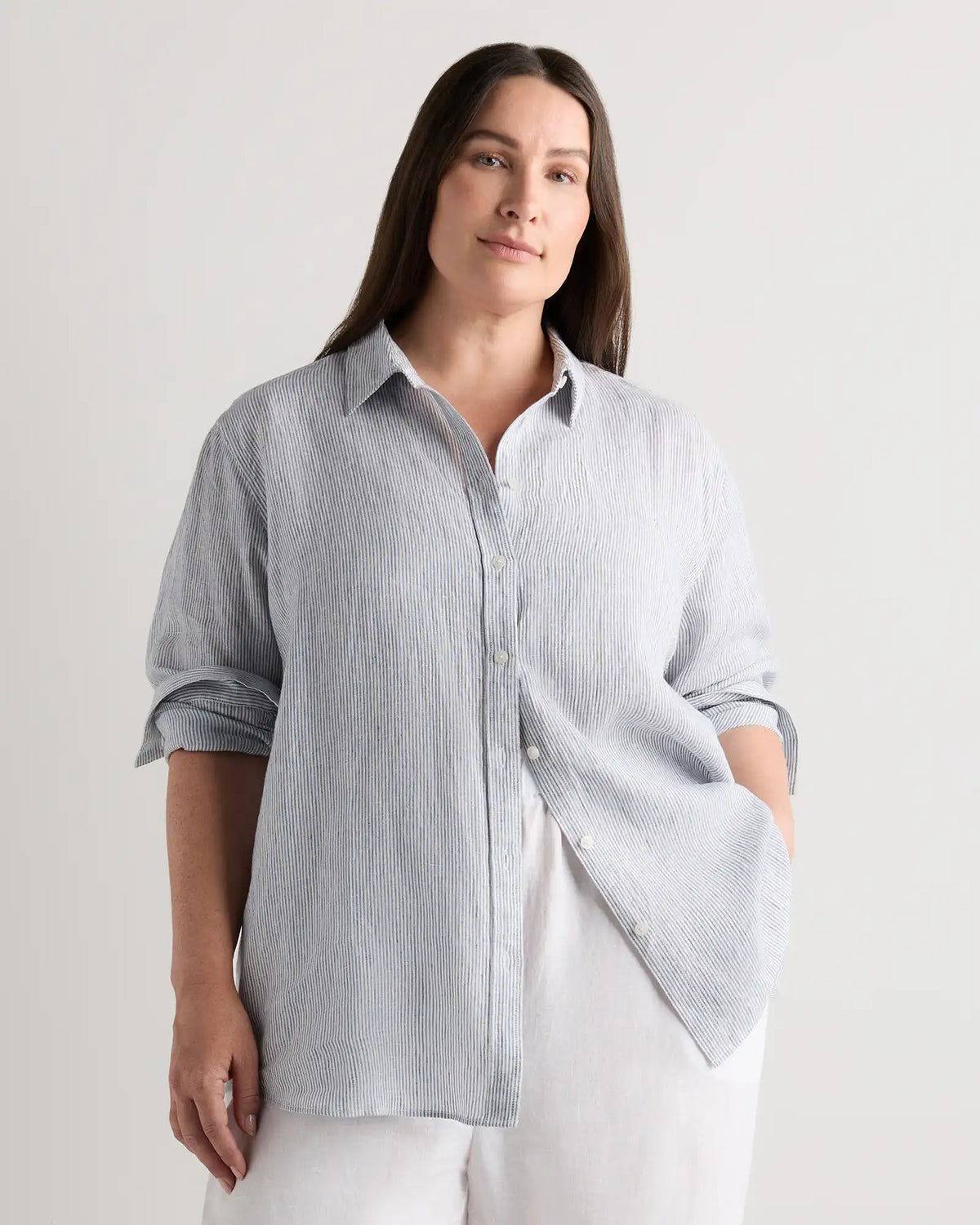 100% European Linen Long Sleeve Shirt