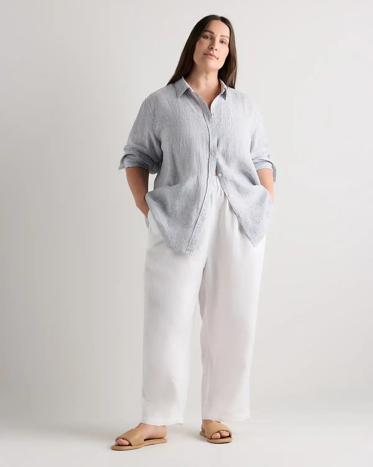100% European Linen Long Sleeve Shirt