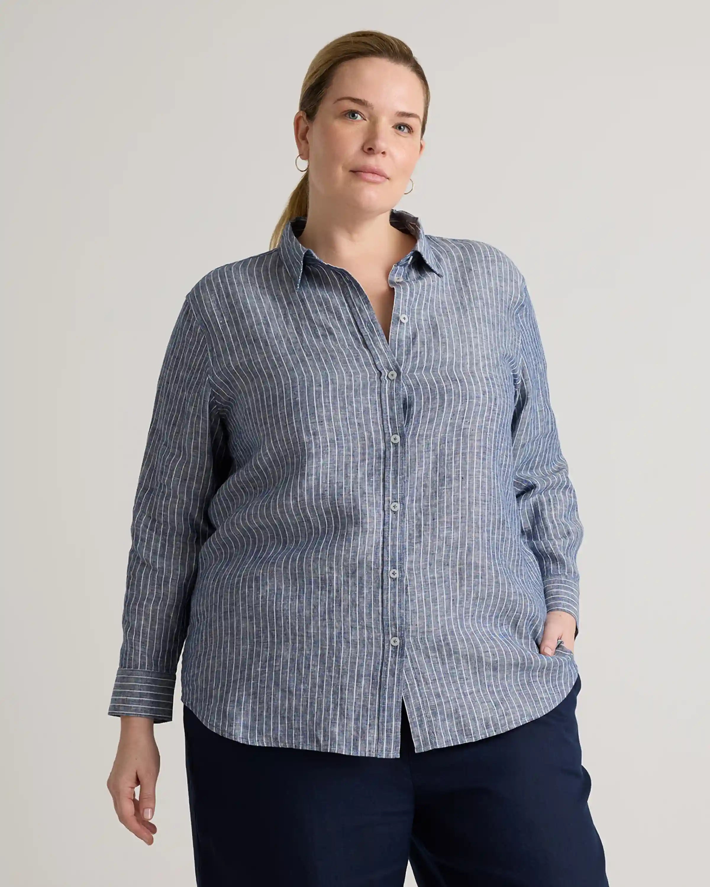 100% European Linen Long Sleeve Shirt