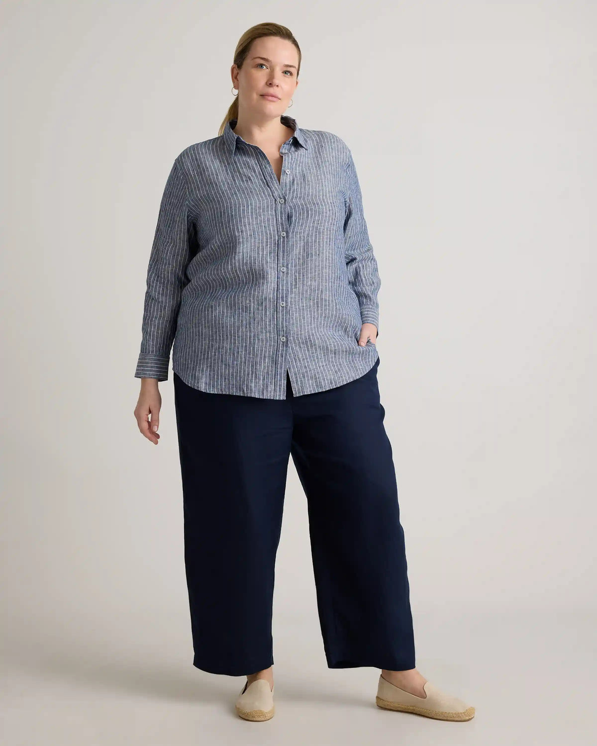 100% European Linen Long Sleeve Shirt