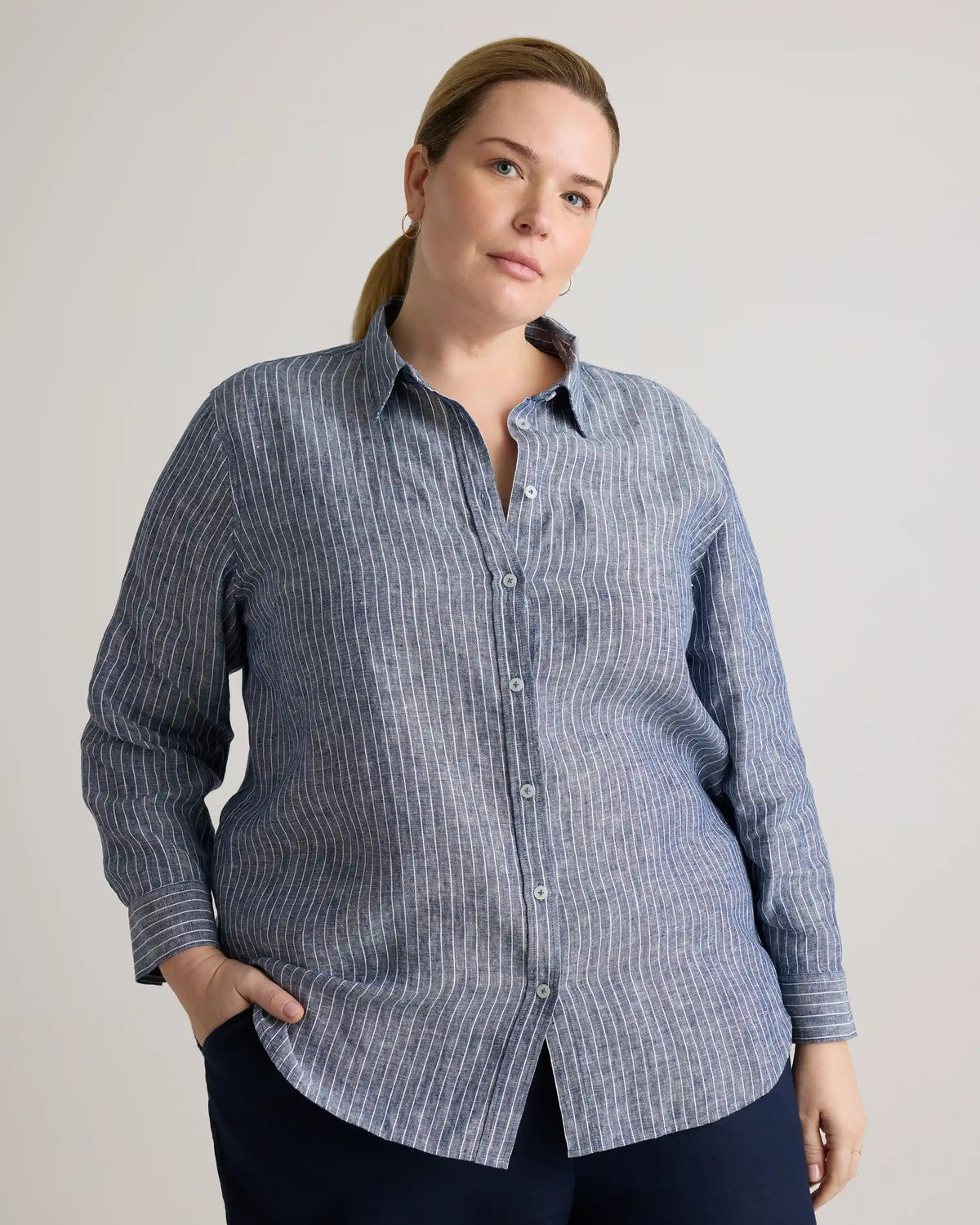 100% European Linen Long Sleeve Shirt