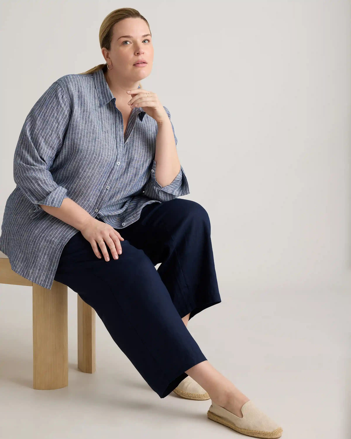 100% European Linen Long Sleeve Shirt