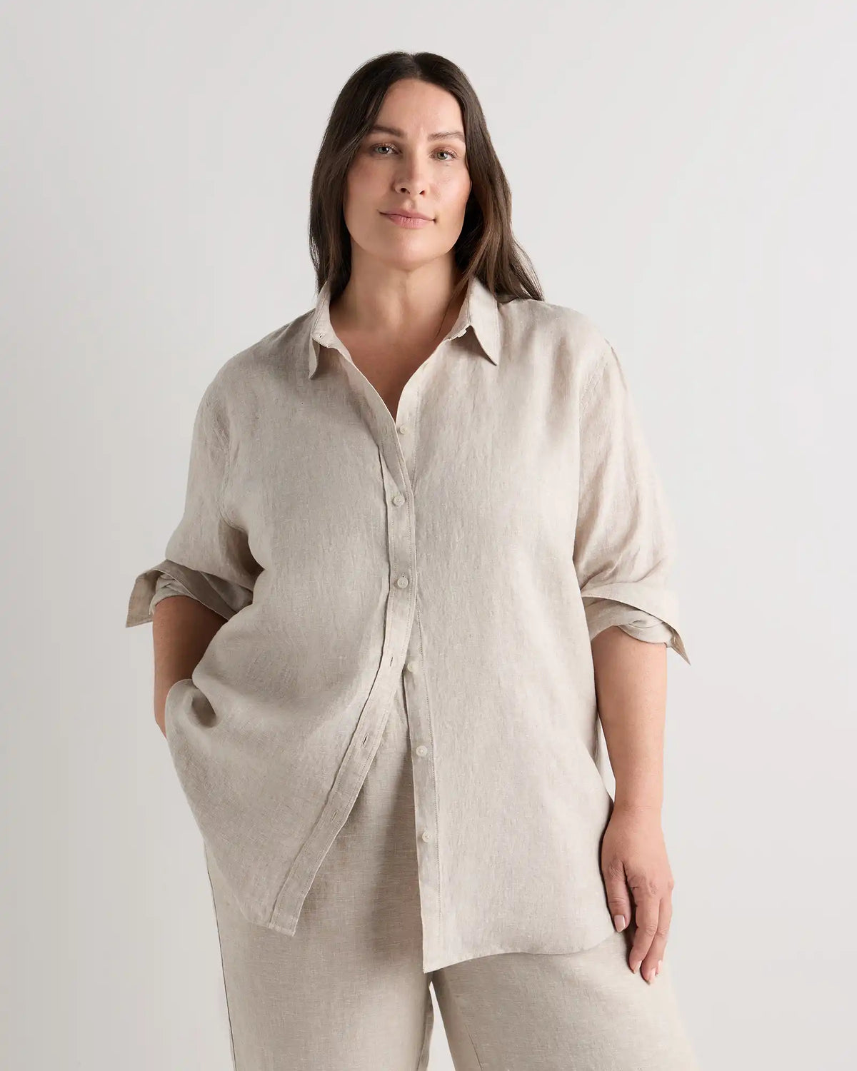 100% European Linen Long Sleeve Shirt