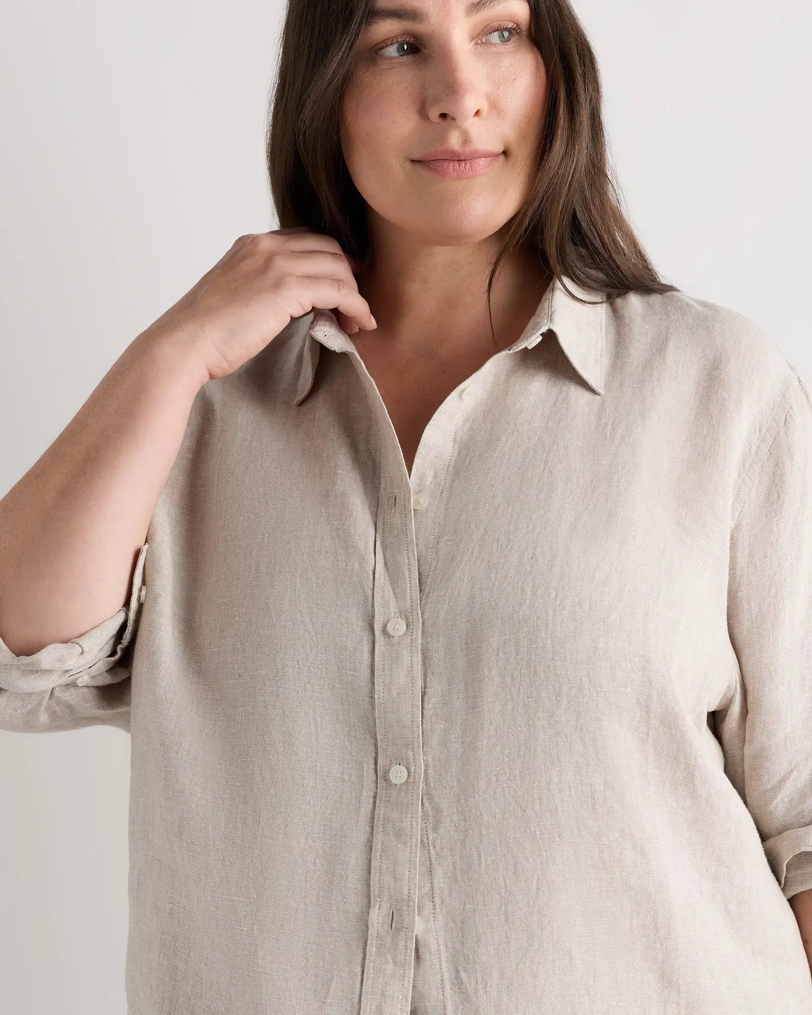 100% European Linen Long Sleeve Shirt