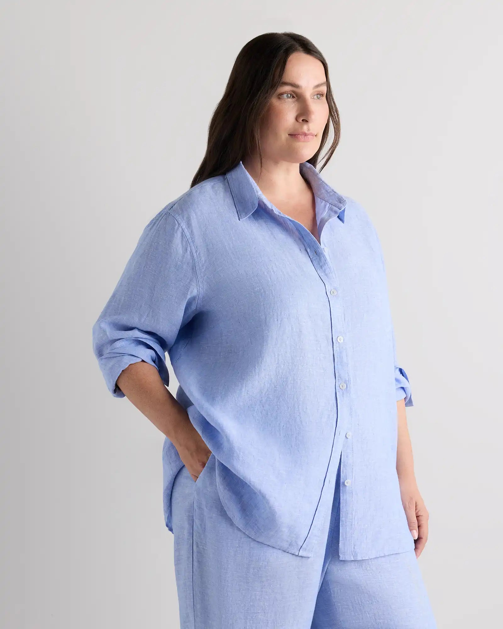 100% European Linen Long Sleeve Shirt