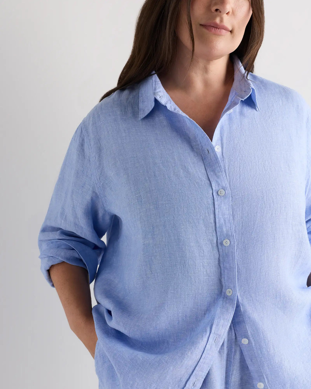 100% European Linen Long Sleeve Shirt