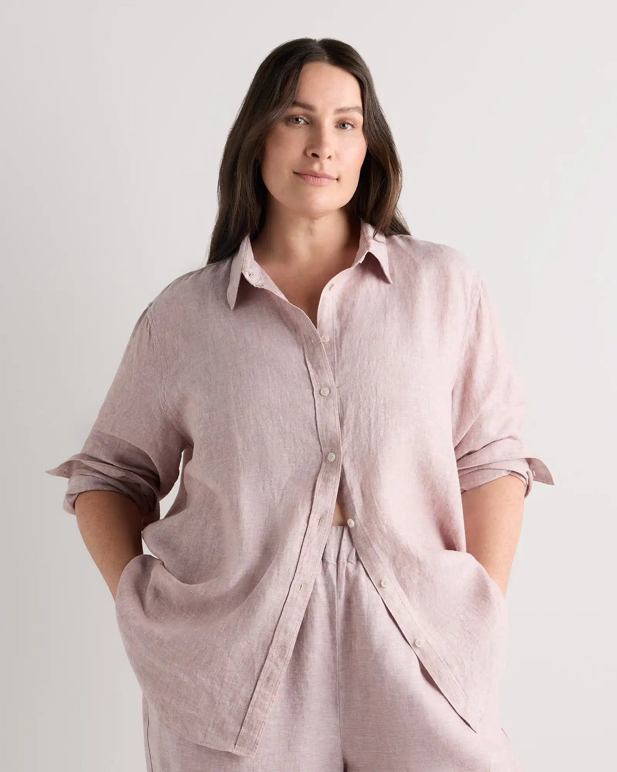 100% European Linen Long Sleeve Shirt