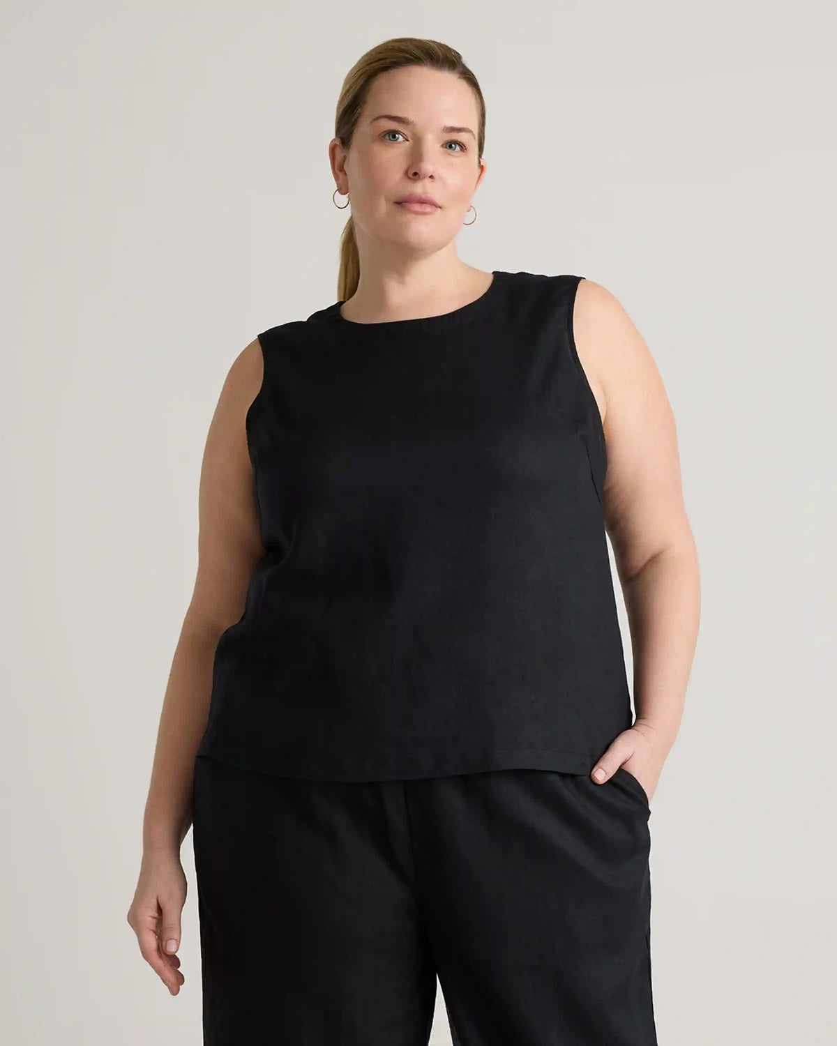 100% European Linen Tank