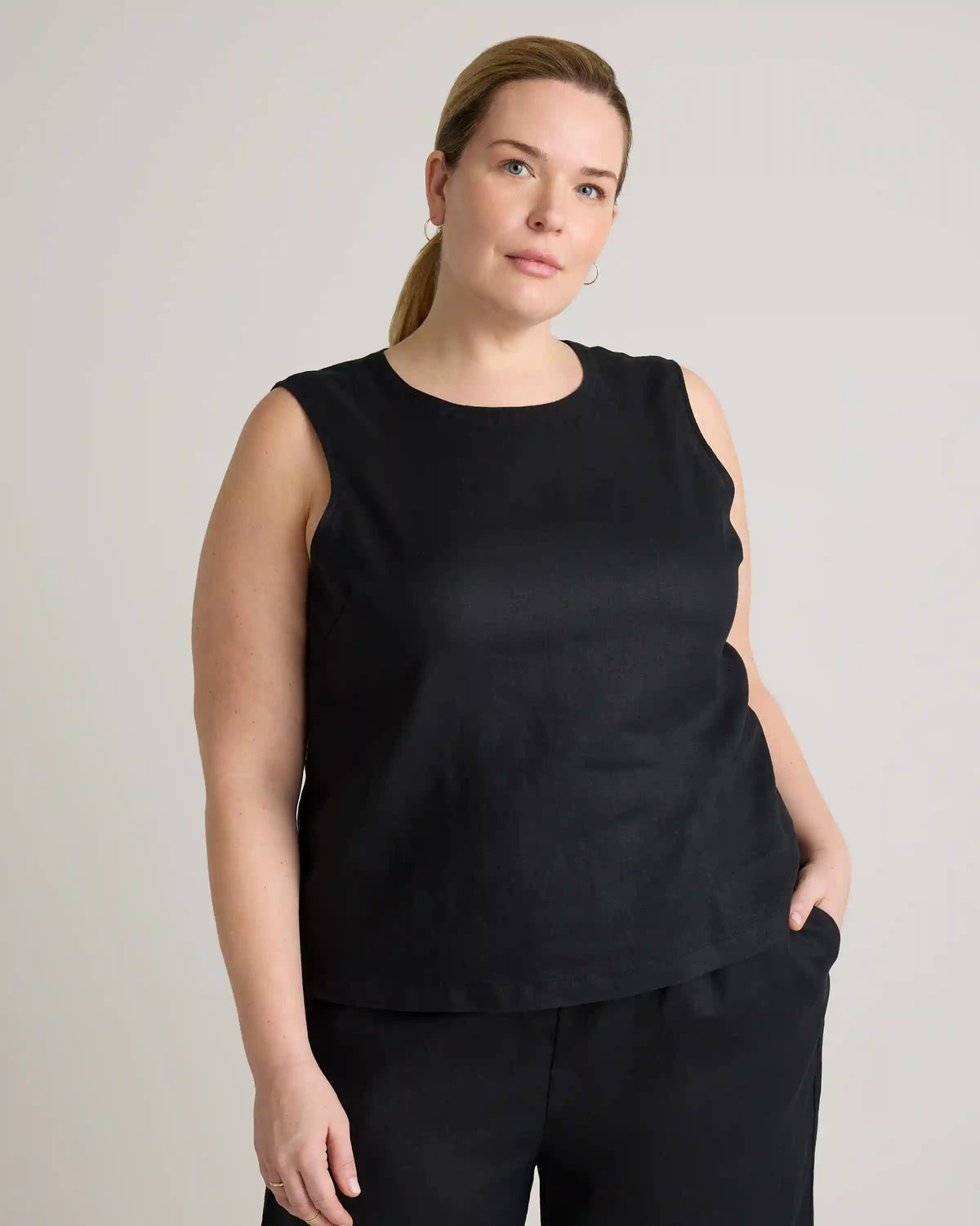 100% European Linen Tank