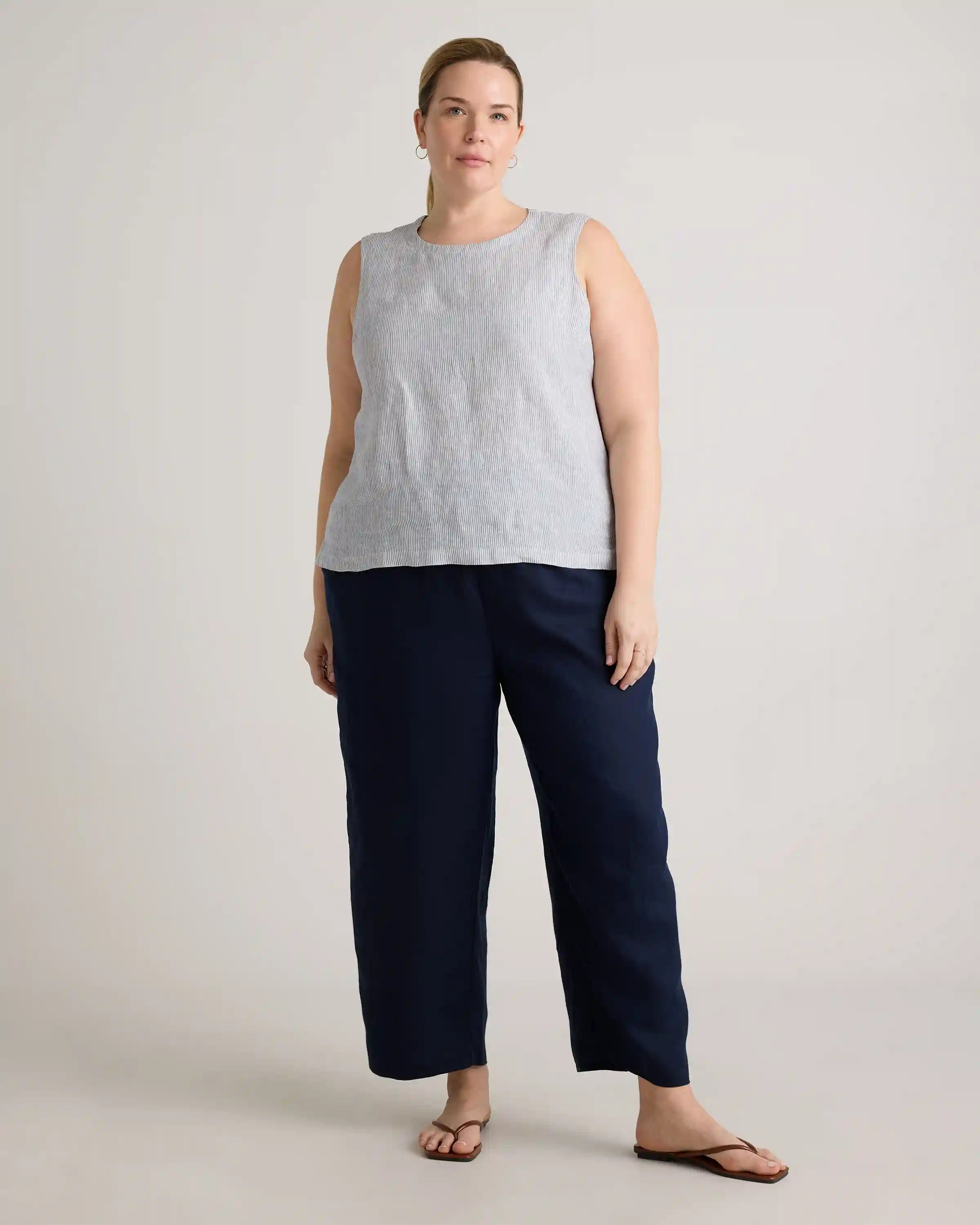 100% European Linen Tank