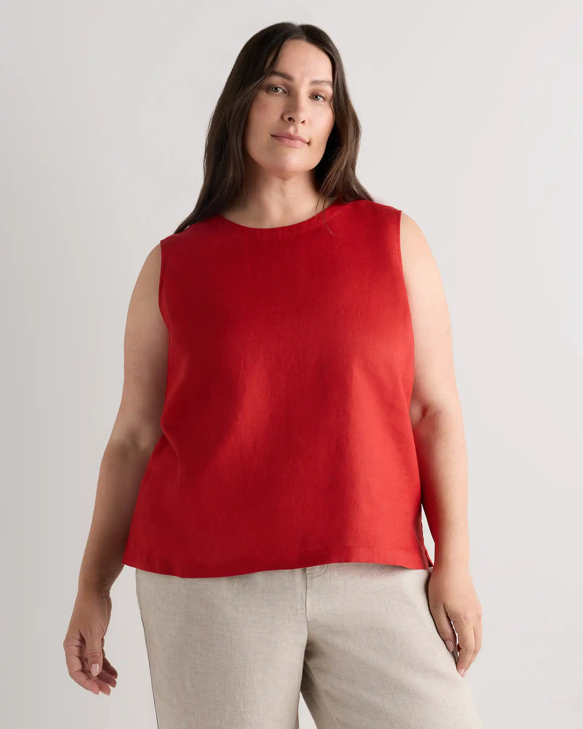 100% European Linen Tank