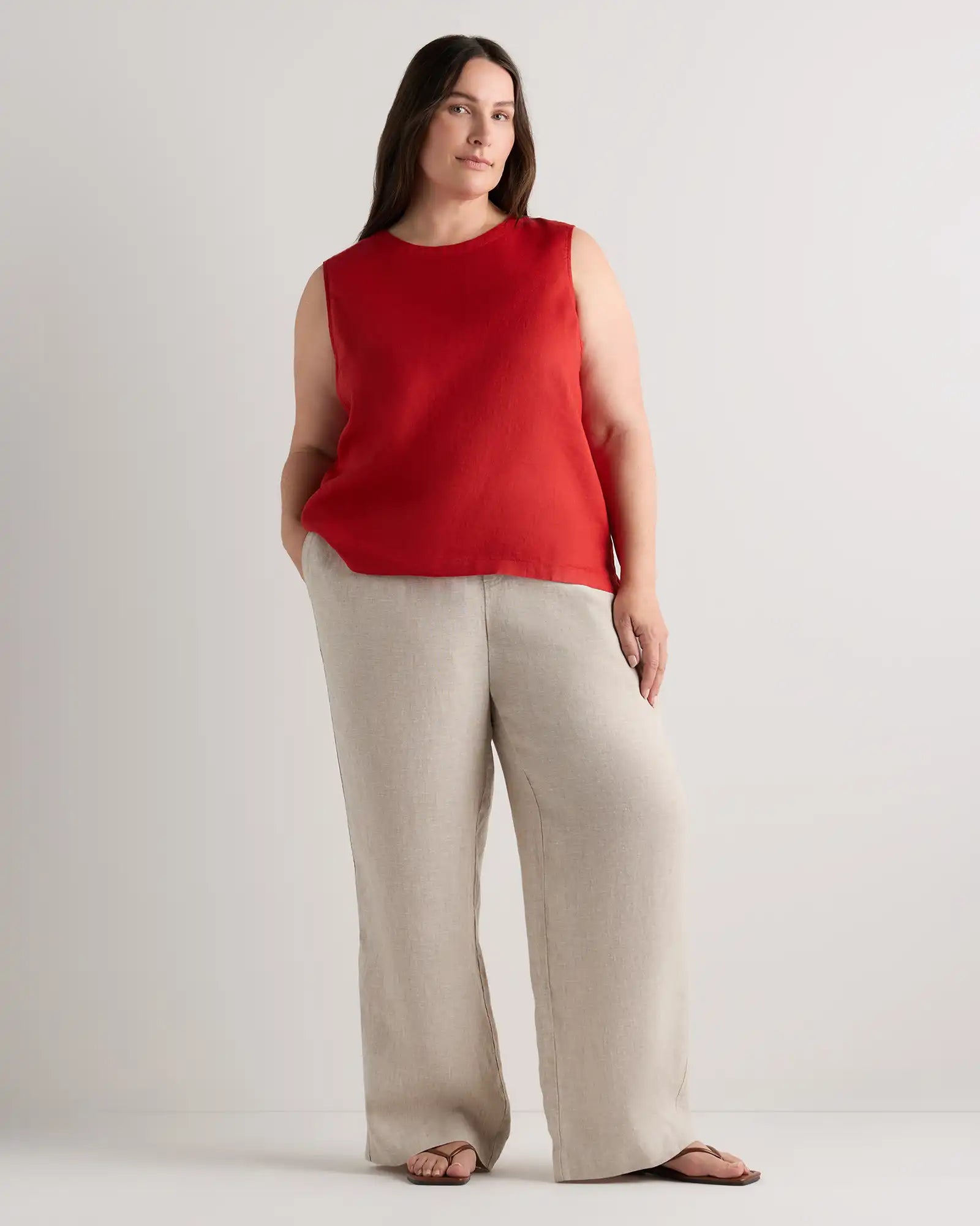100% European Linen Tank