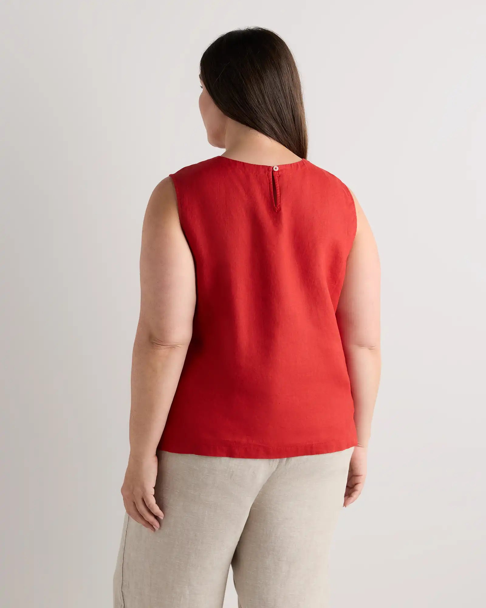 100% European Linen Tank